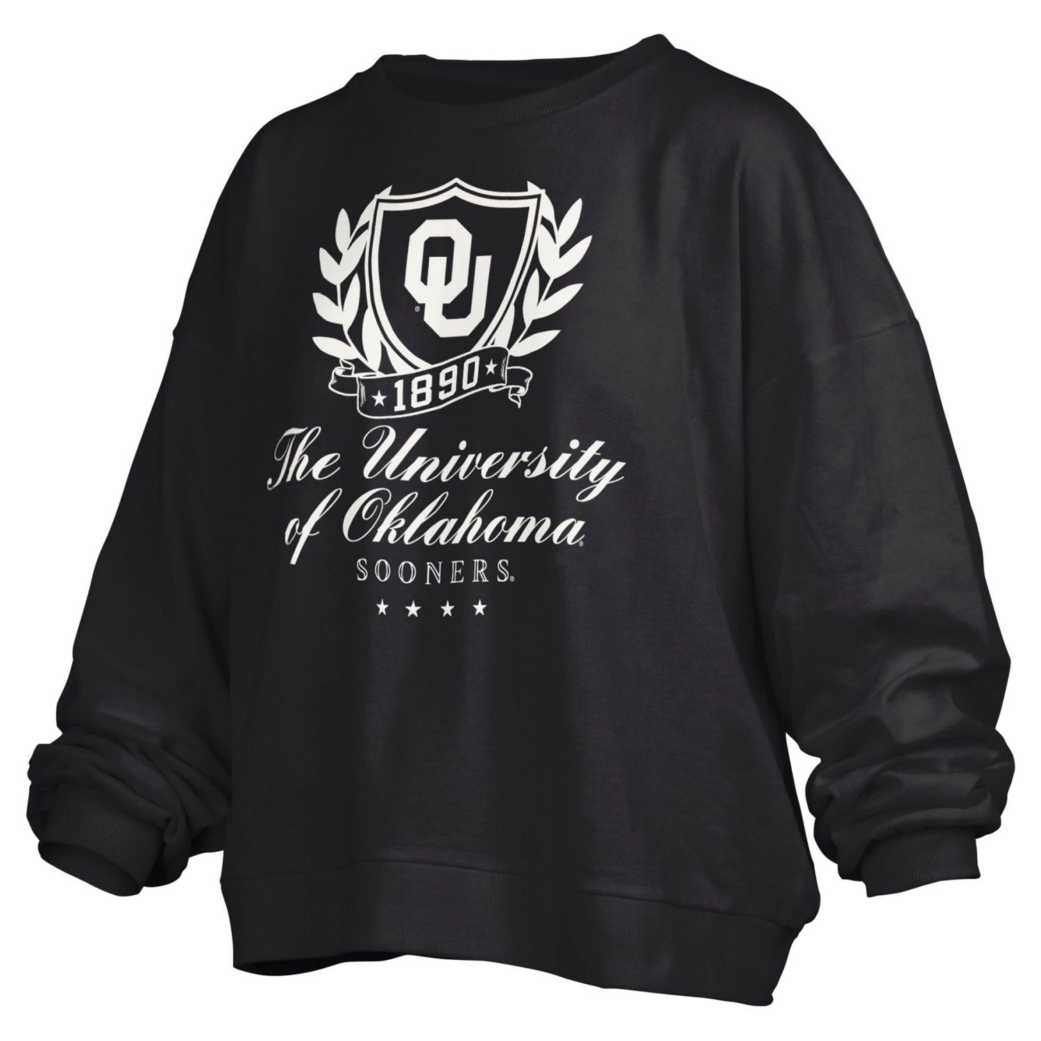 Pressbox Oklahoma Sooners Big Aug Script Janice Oversized Pullover Sweatshirt - view number 2
