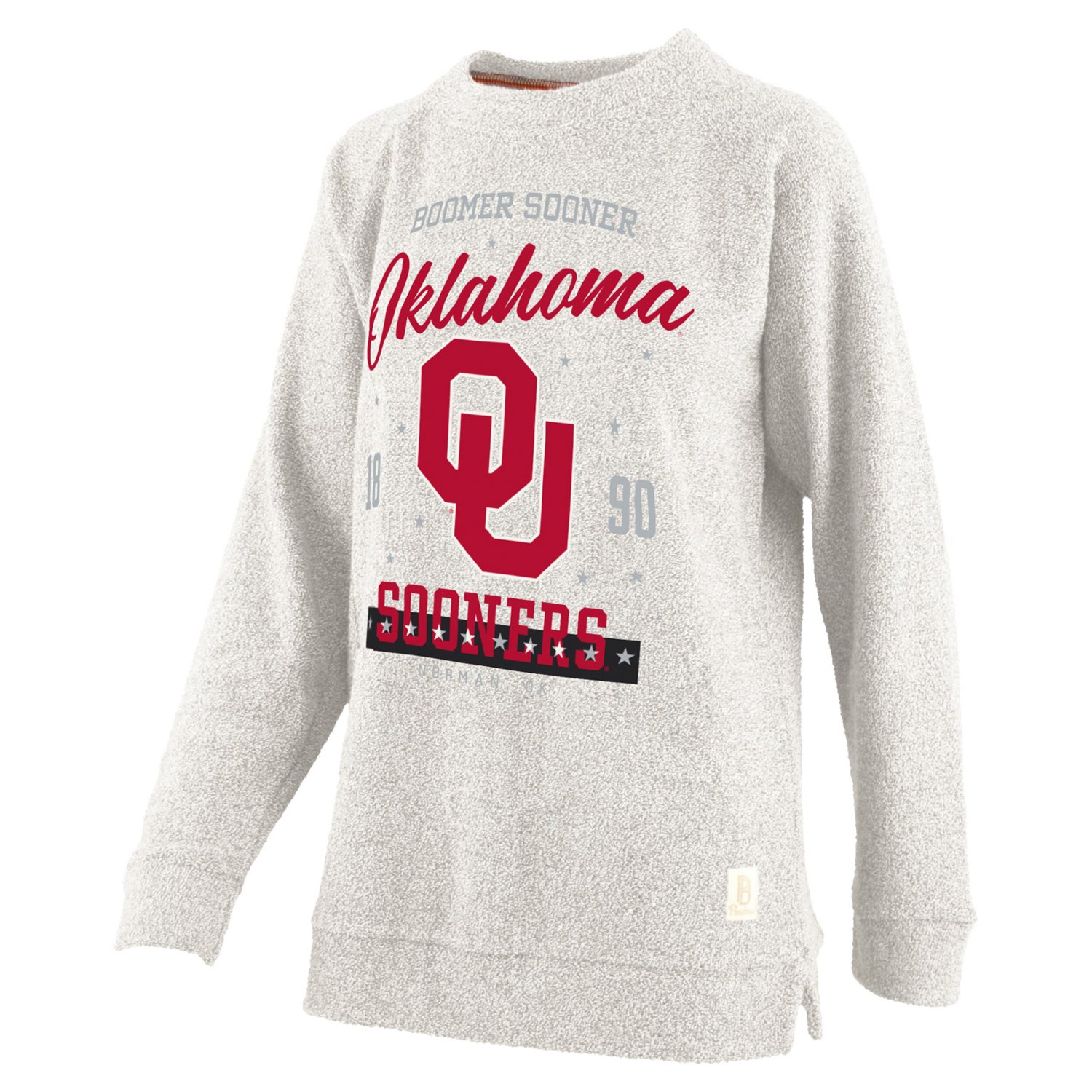 Pressbox Oklahoma Sooners Plus Comfy Cairo Terry Pullover Sweatshirt