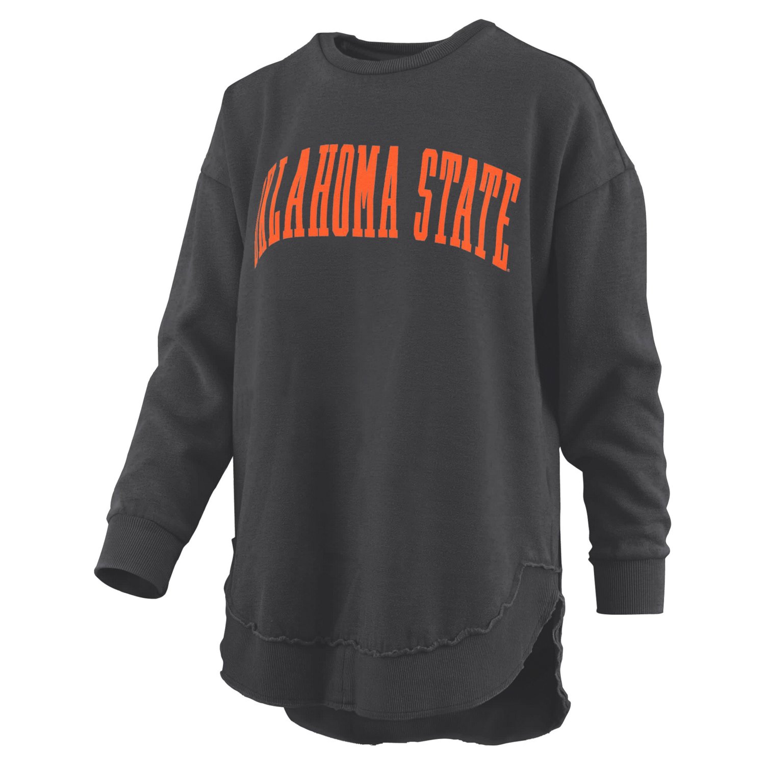 Pressbox Oklahoma State Cowboys Melange Poncho Vintage Fleece Long Sleeve Pullover Sweatshirt - view number 2