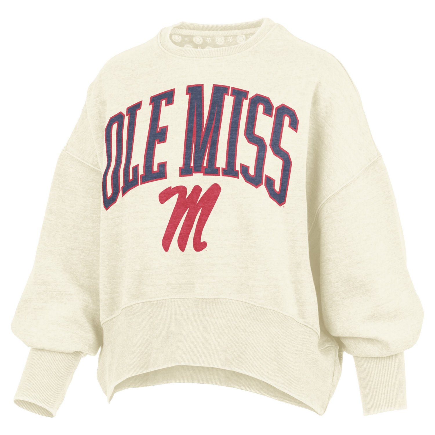 Pressbox Ole Miss Rebels Oversized Waist-Length Crewneck Sweatshirt - view number 2