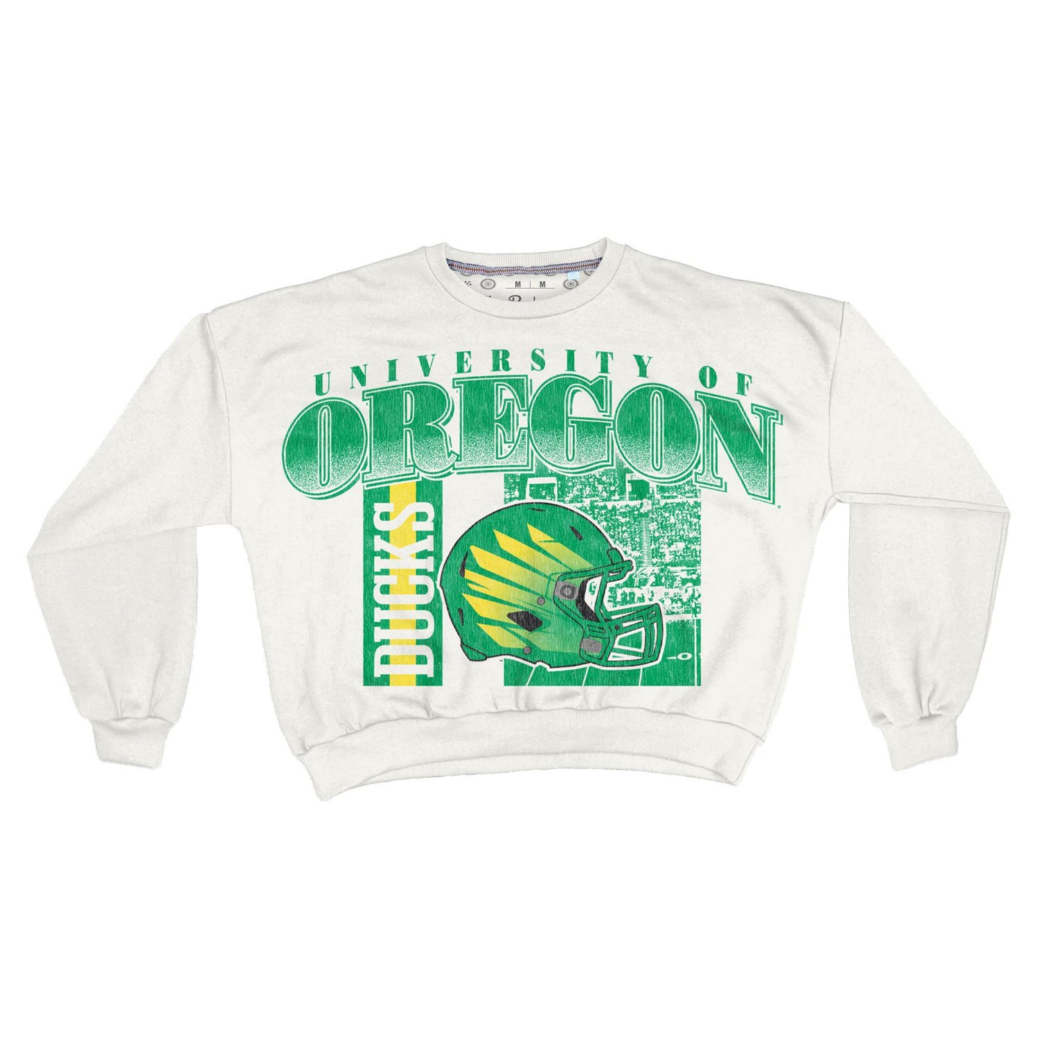 Pressbox Oregon Ducks Oversized Janice Retro Waist-Length Sweatshirt - view number 2