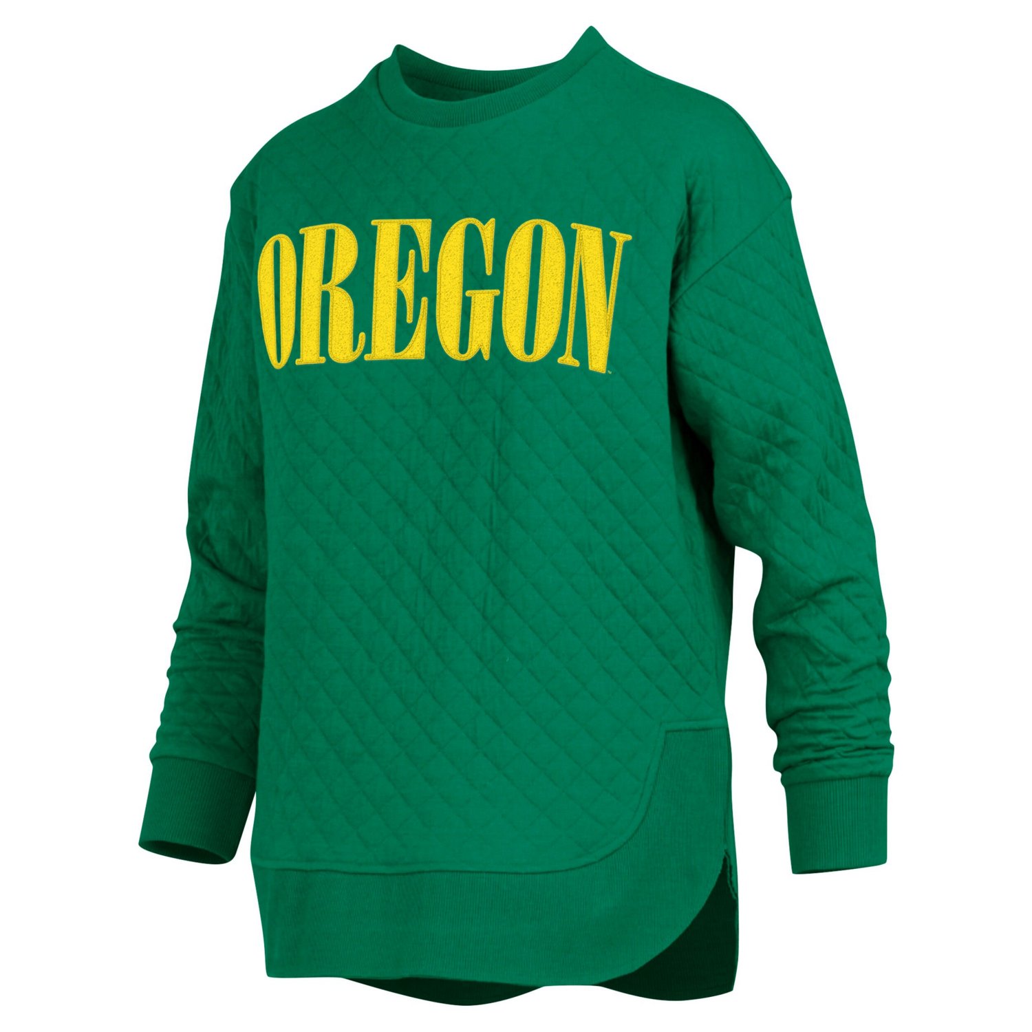 Pressbox Oregon Ducks Quilted Long Sleeve Pullover Sweatshirt - view number 2