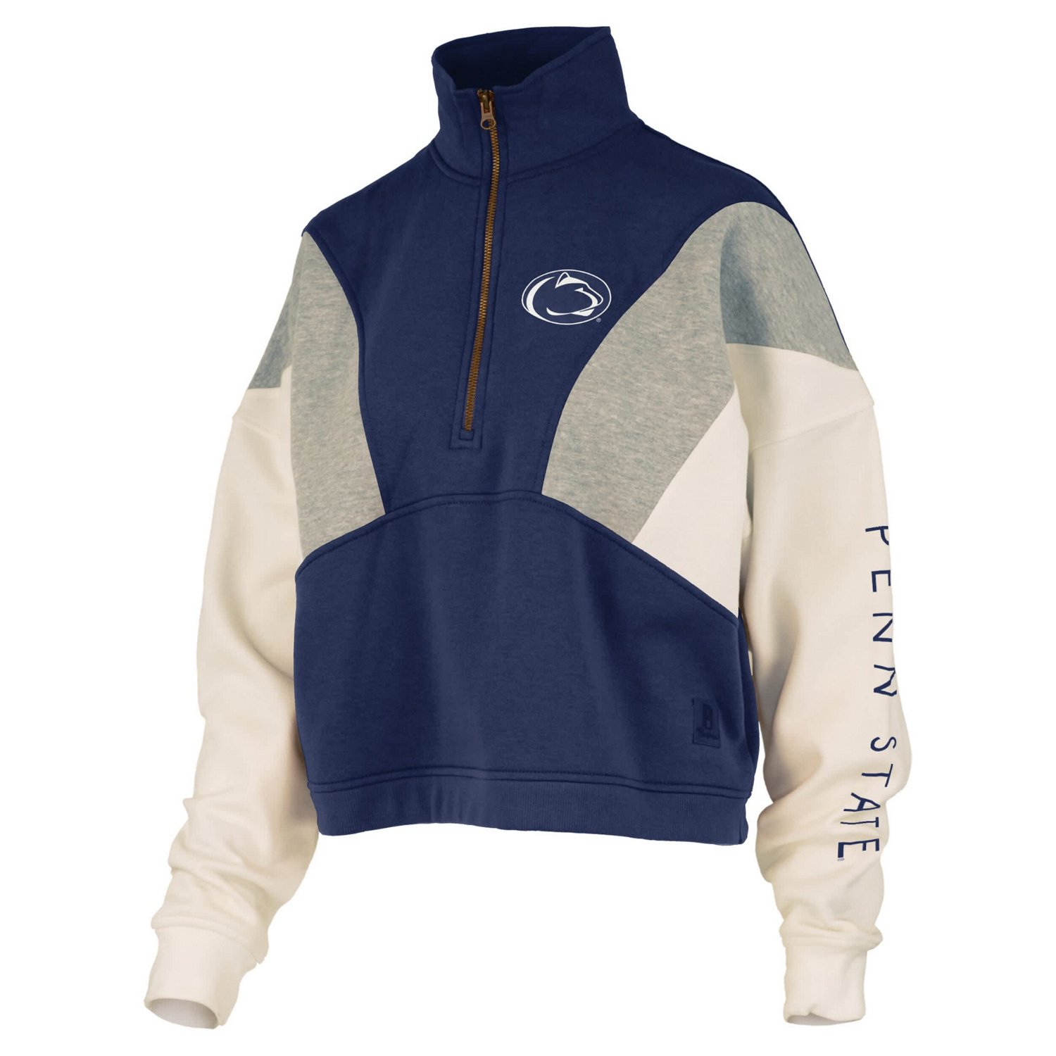 Pressbox Penn State Nittany Lions Ferrara Color Block Quarter-Zip Sweatshirt - view number 2