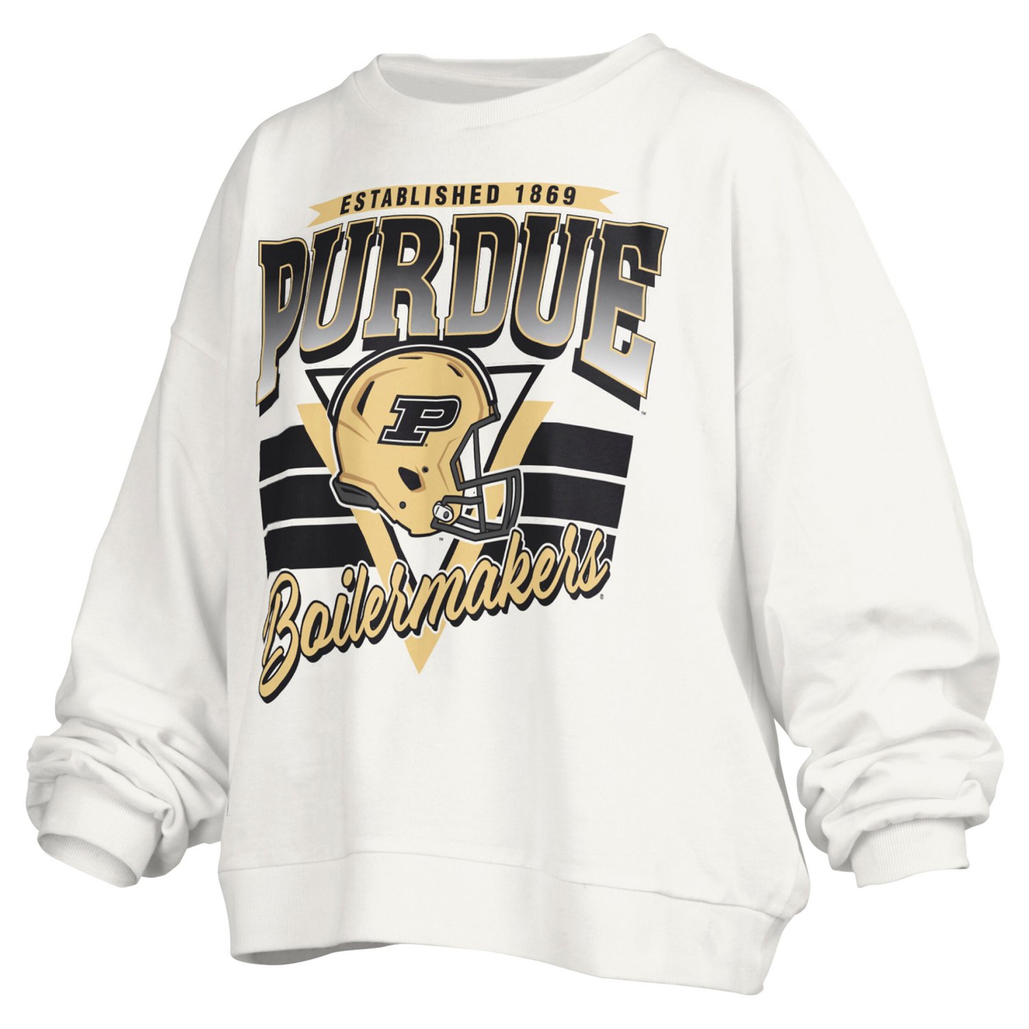 Pressbox Purdue Boilermakers Janice Retro Logo Oversized Pullover Sweatshirt - view number 2
