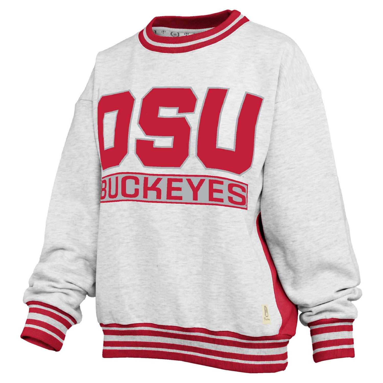 Pressbox Scarlet Ohio State Buckeyes Endzone Crewneck Sweatshirt - view number 2