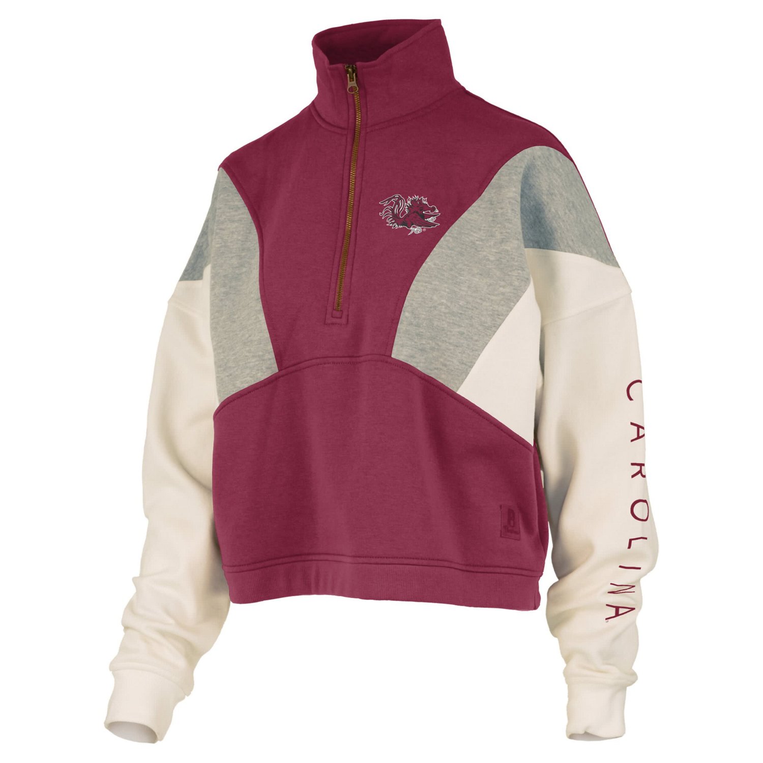 Pressbox South Carolina Gamecocks Ferrara Color Block Quarter-Zip Sweatshirt - view number 2