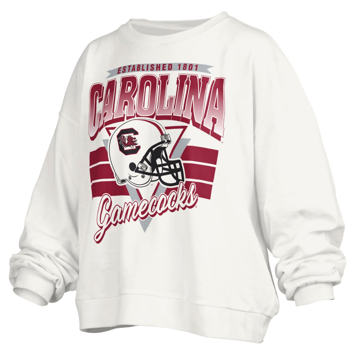 Pressbox South Carolina Gamecocks Janice Retro Logo Oversized Pullover Sweatshirt                                                - view number 2