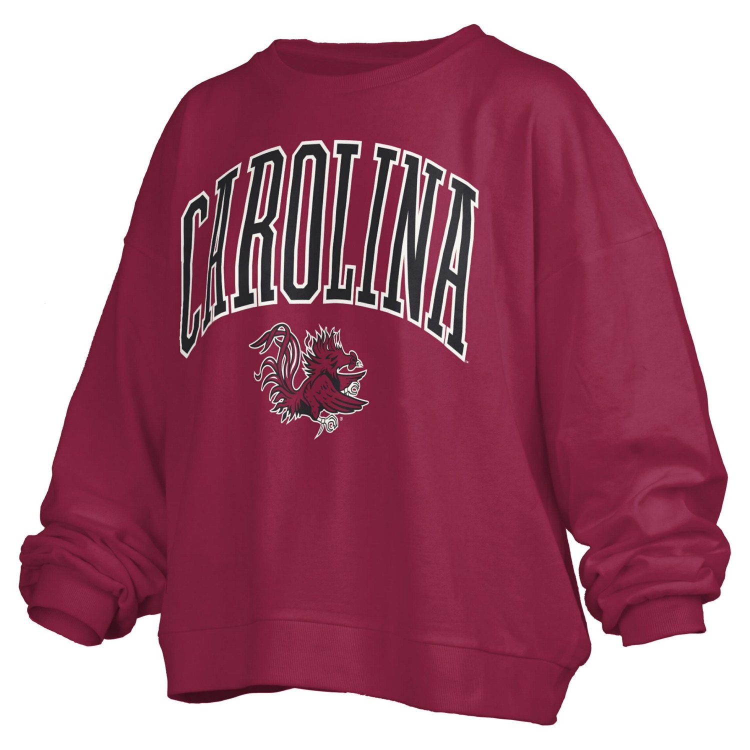 Pressbox South Carolina Gamecocks Janise Arch Over Logo Waist Length Oversized Pullover Sweatshirt - view number 2