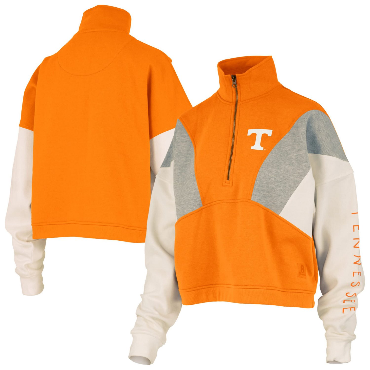 Pressbox Tennessee Tennessee Volunteers Ferrara Color Block Quarter-Zip Sweatshirt