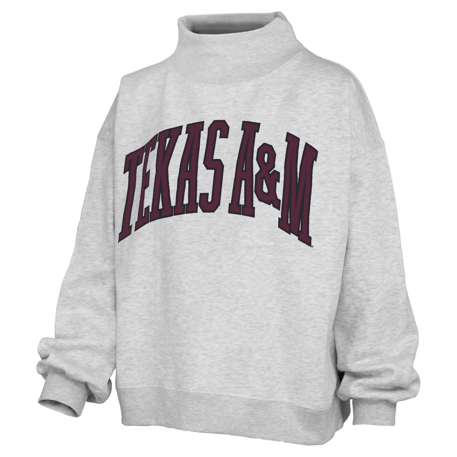 Pressbox Texas AM Aggies Oversized Nelson Mock Neck Sweatshirt - view number 2