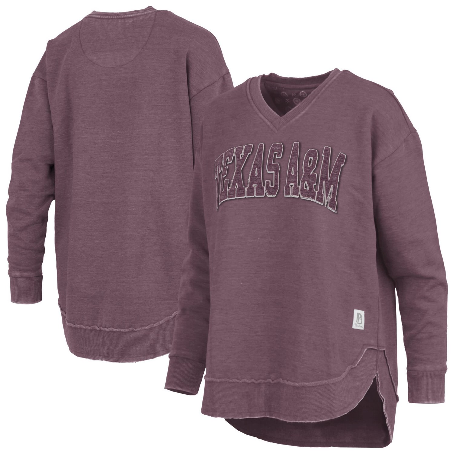 Pressbox Texas AM Aggies Westin Poncho V-Neck Pullover Sweatshirt