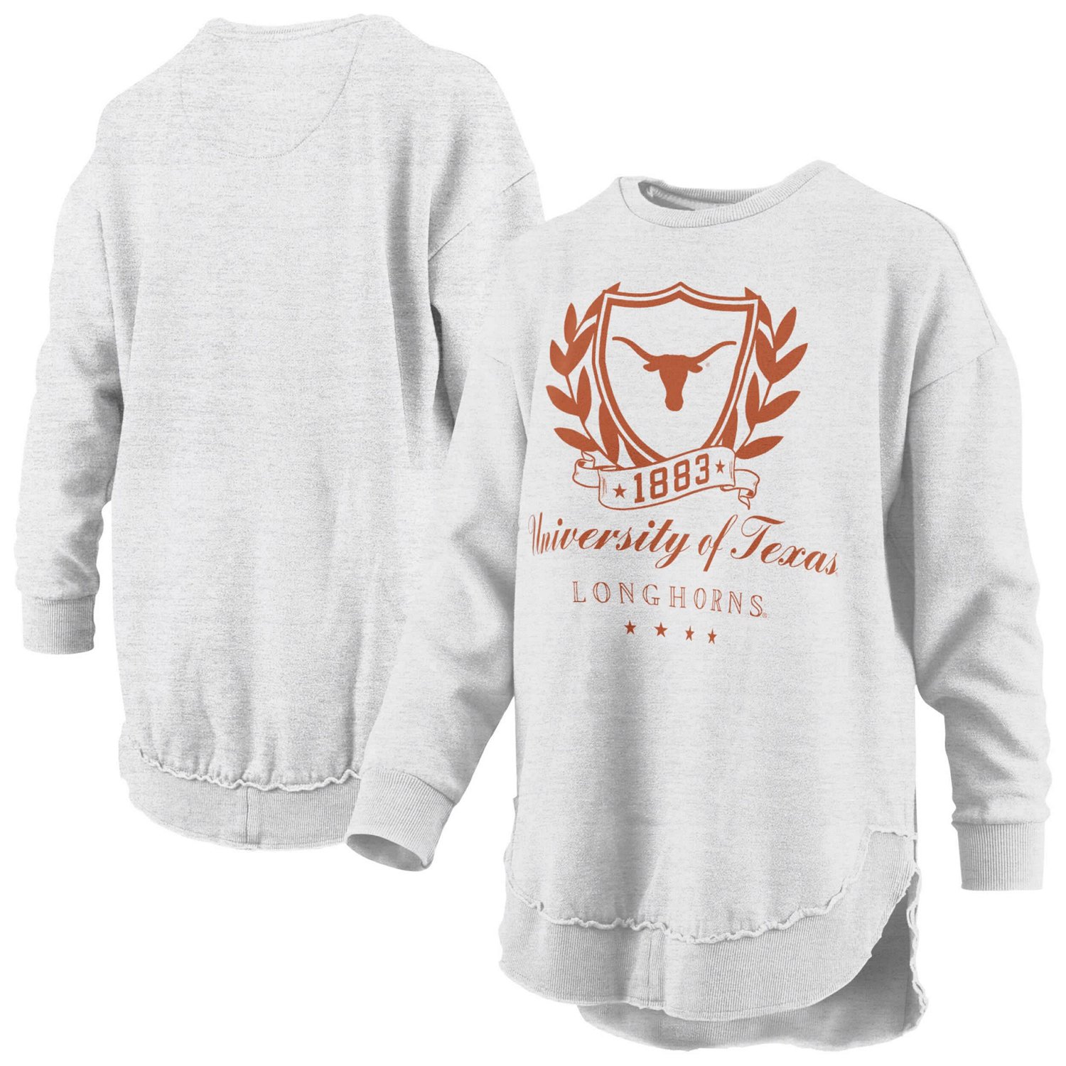 Pressbox Texas Longhorns Field Day Melange Poncho Pullover Sweatshirt