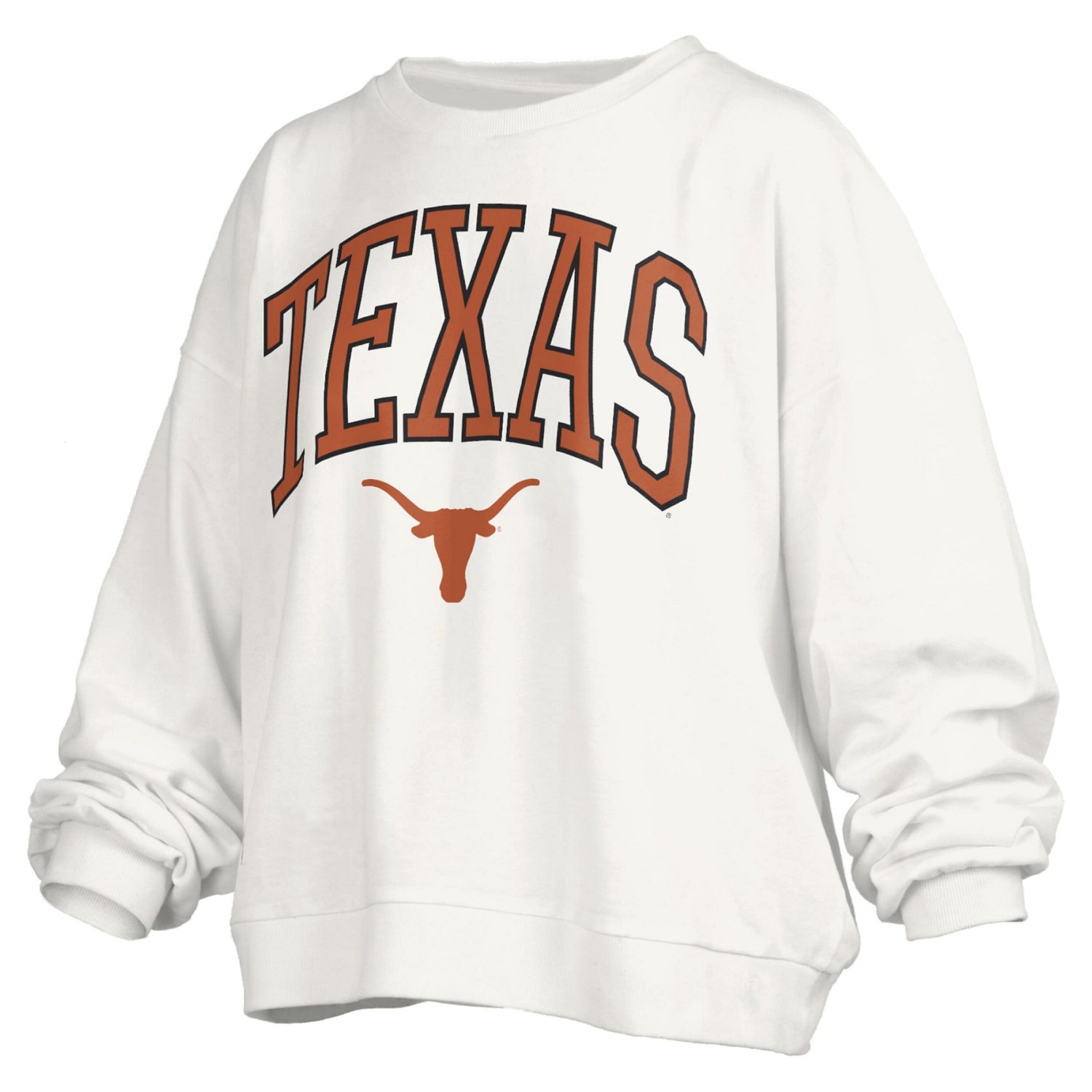 Pressbox Texas Longhorns Janise Arch Over Logo Waist Length Oversized Pullover Sweatshirt - view number 2