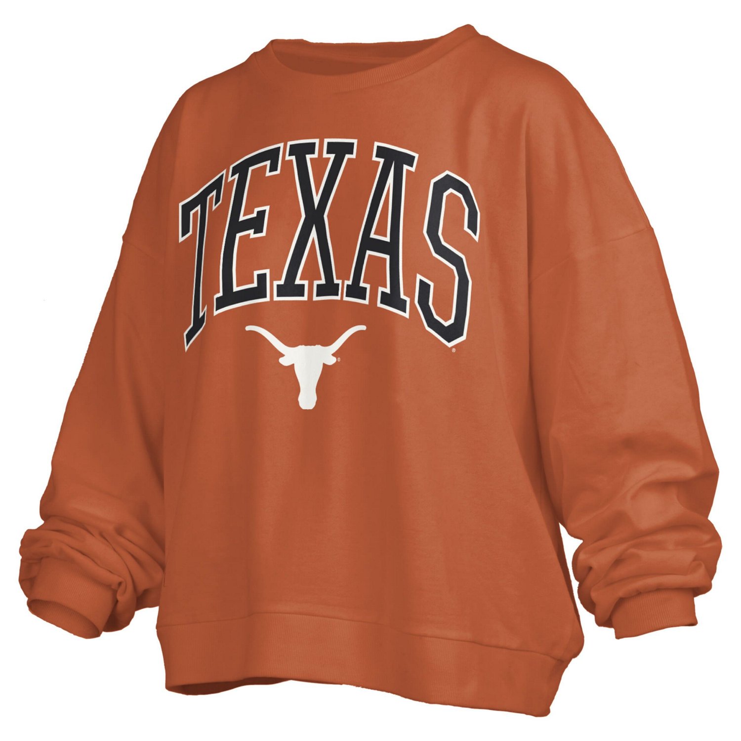 Pressbox Texas Longhorns Janise Arch Over Logo Waist Length Oversized Pullover Sweatshirt - view number 2