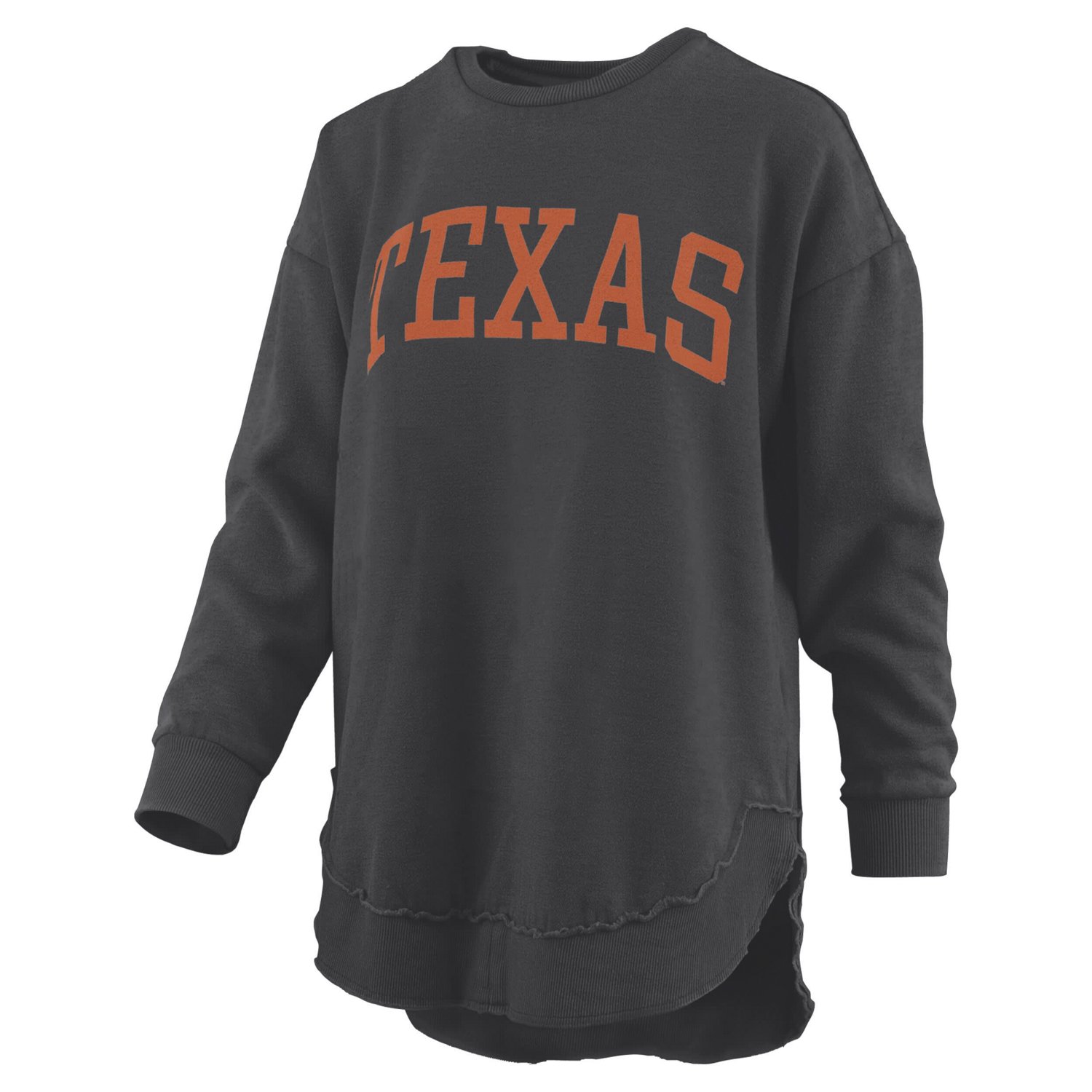 Pressbox Texas Longhorns Melange Poncho Vintage Fleece Long Sleeve Pullover Sweatshirt - view number 2