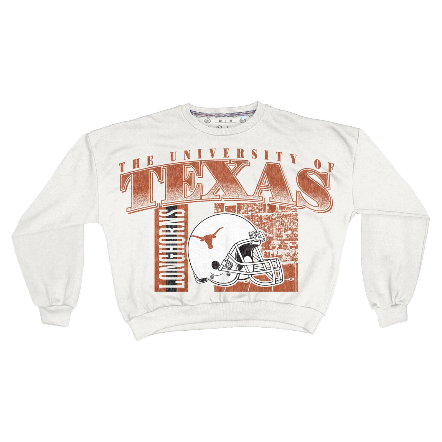Pressbox Texas Longhorns Oversized Janice Retro Waist-Length Sweatshirt - view number 2