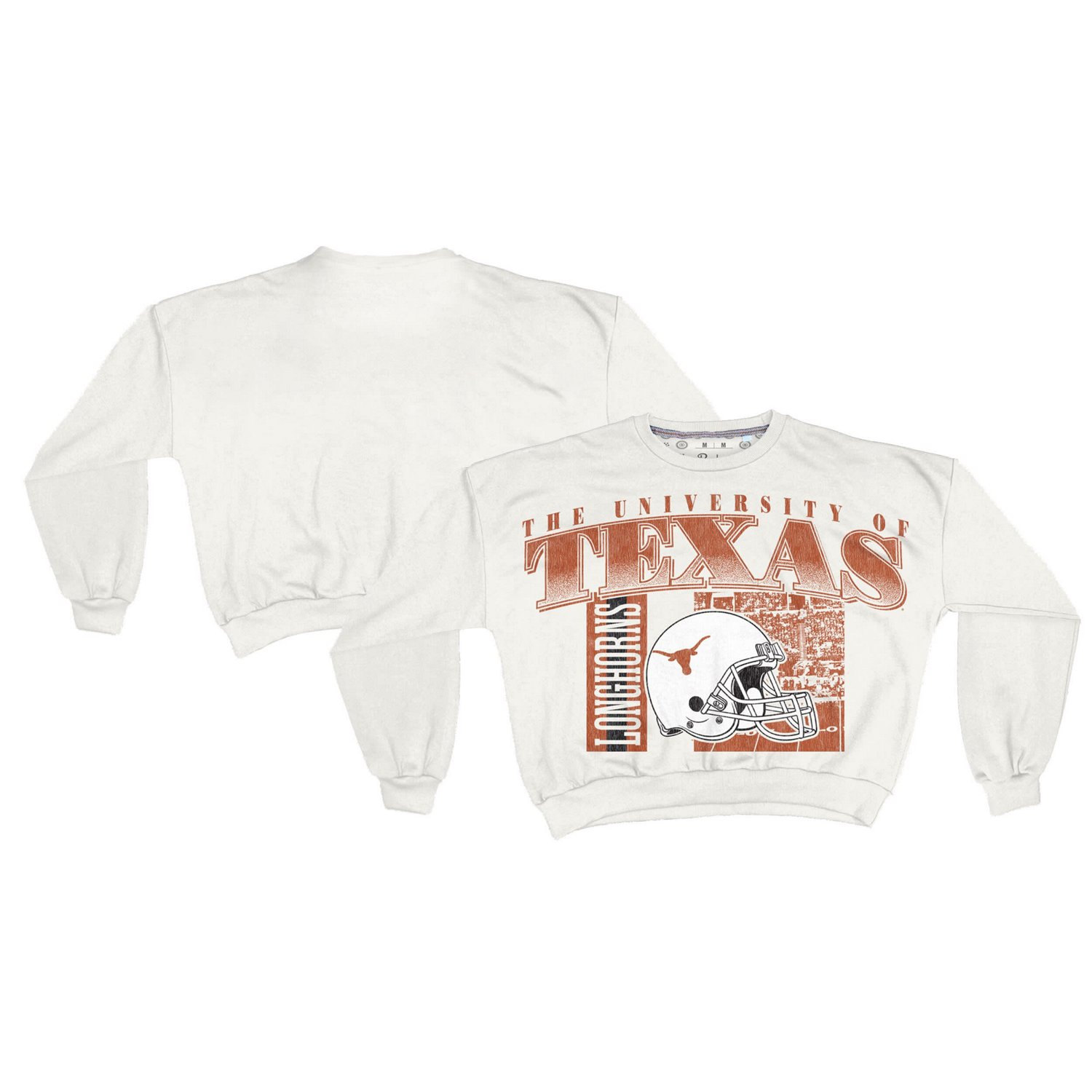 Pressbox Texas Longhorns Oversized Janice Retro Waist-Length Sweatshirt - view number 1