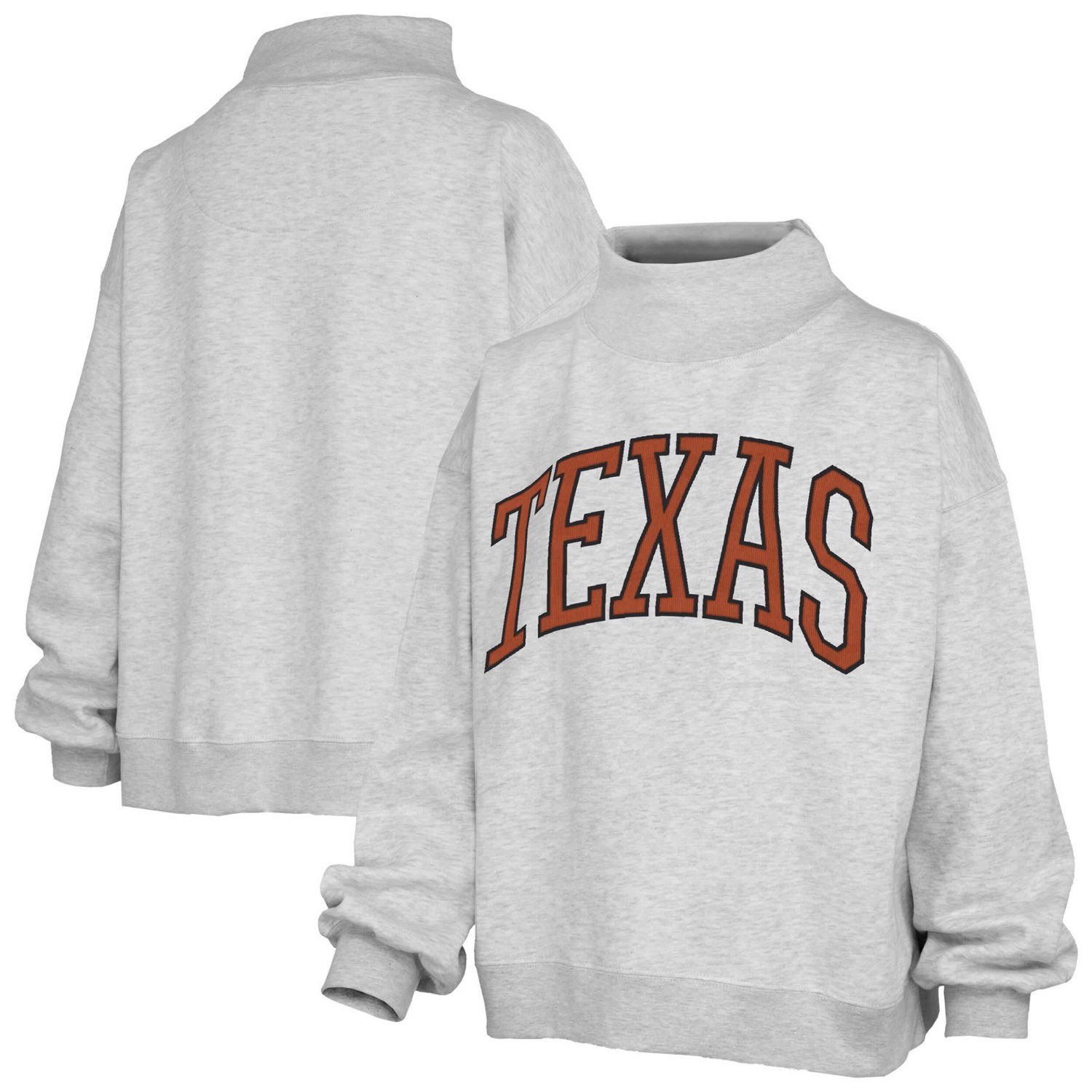 Pressbox Texas Longhorns Oversized Nelson Mock Neck Sweatshirt