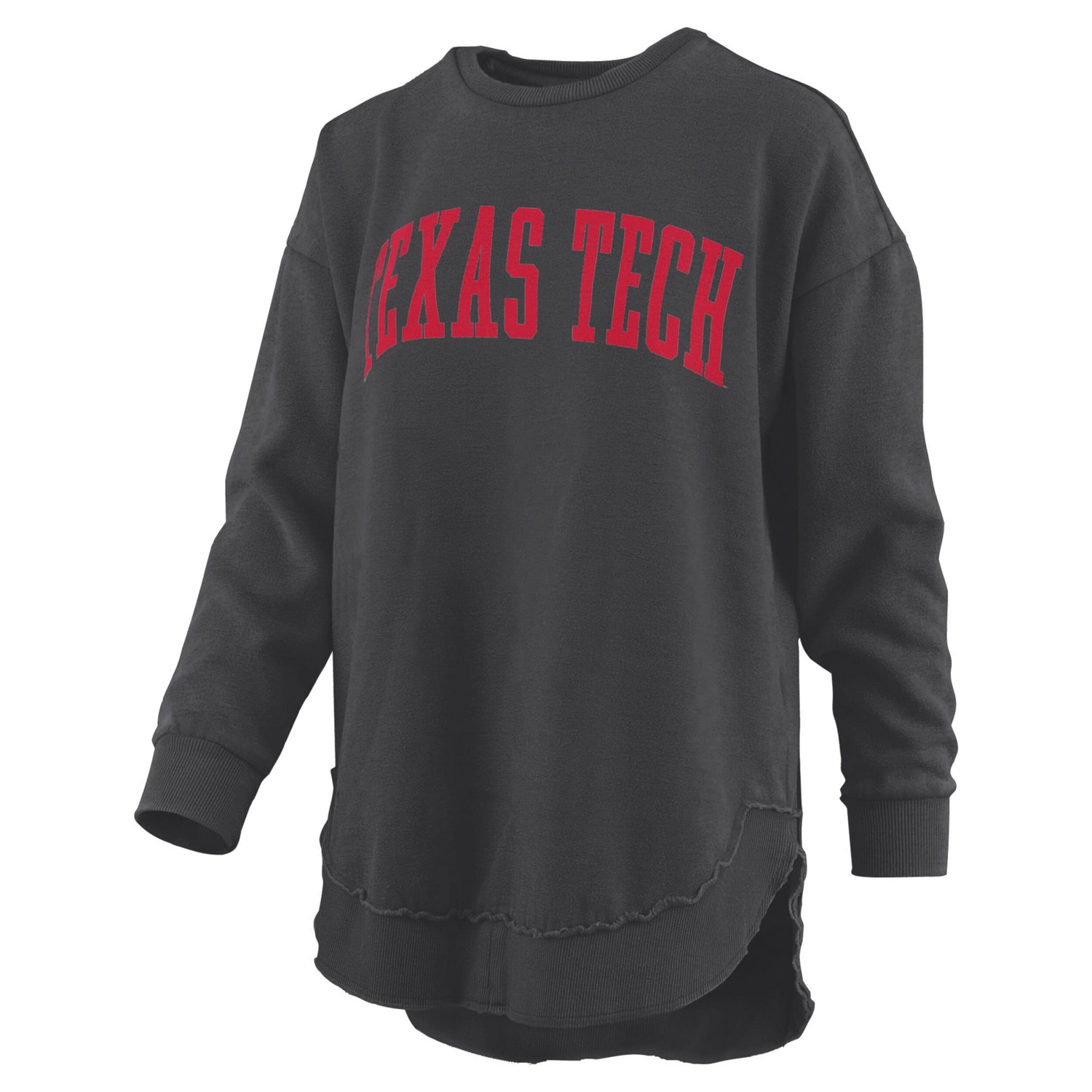 Pressbox Texas Tech Red Raiders Melange Poncho Vintage Fleece Long Sleeve Pullover Sweatshirt - view number 2