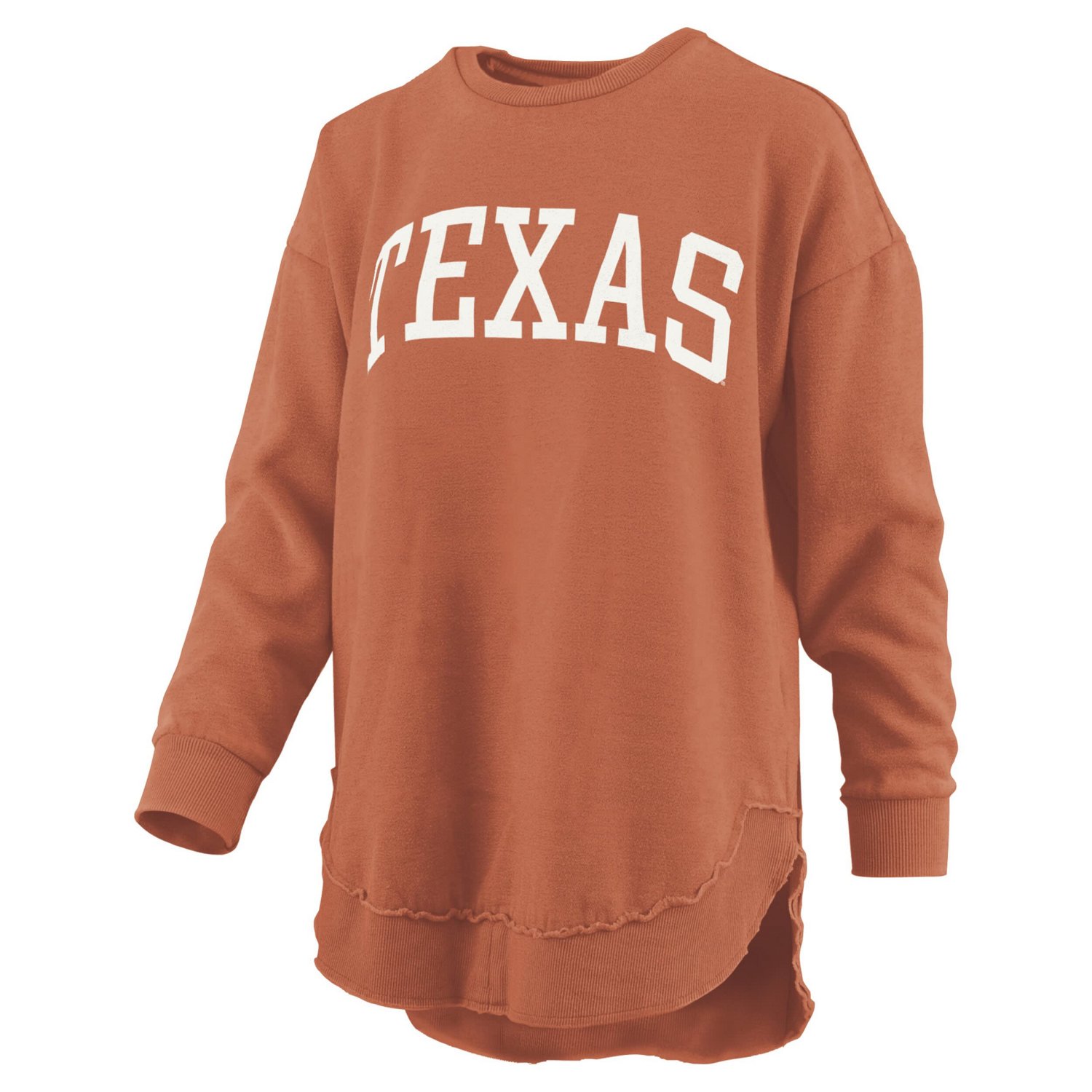 Pressbox Texas Texas Longhorns Melange Poncho Vintage Fleece Long Sleeve Pullover Sweatshirt - view number 2