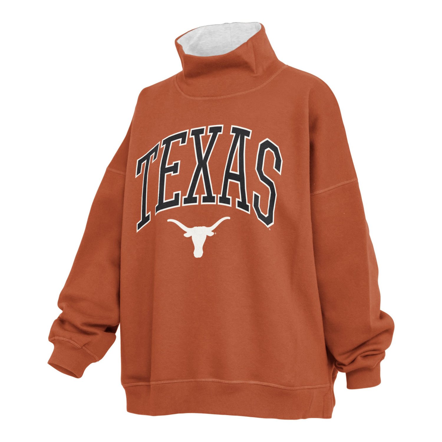 Pressbox Texas Texas Longhorns Oversized Mock Neck Sweatshirt - view number 2