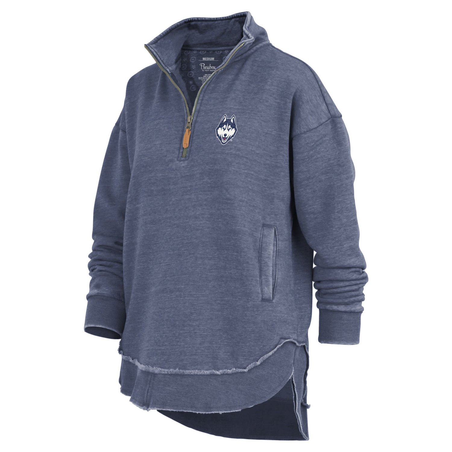 Pressbox UConn Huskies Northfork Sojourn Poncho Quarter-Zip Sweatshirt - view number 2