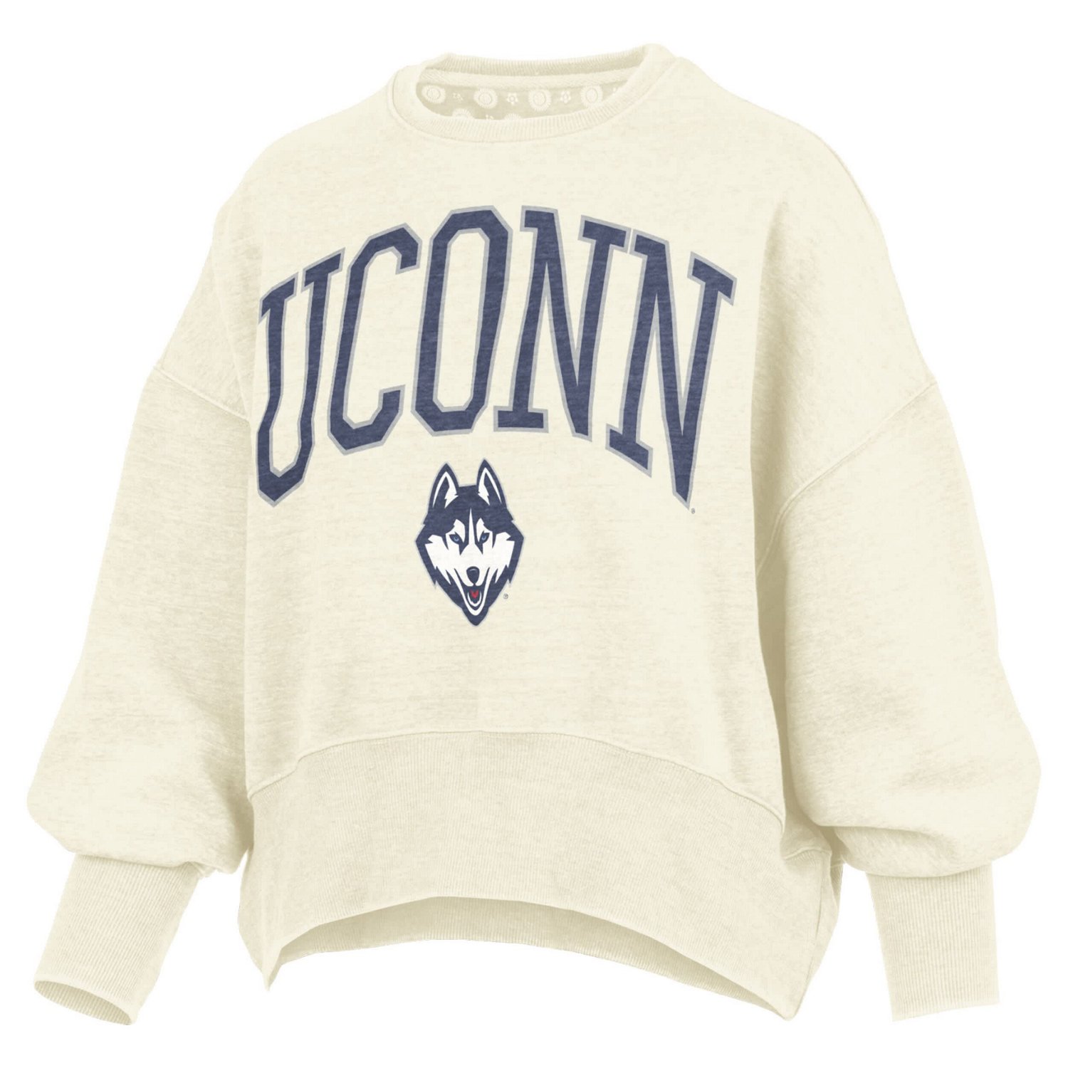 Pressbox UConn Huskies Oversized Waist-Length Crewneck Sweatshirt - view number 2