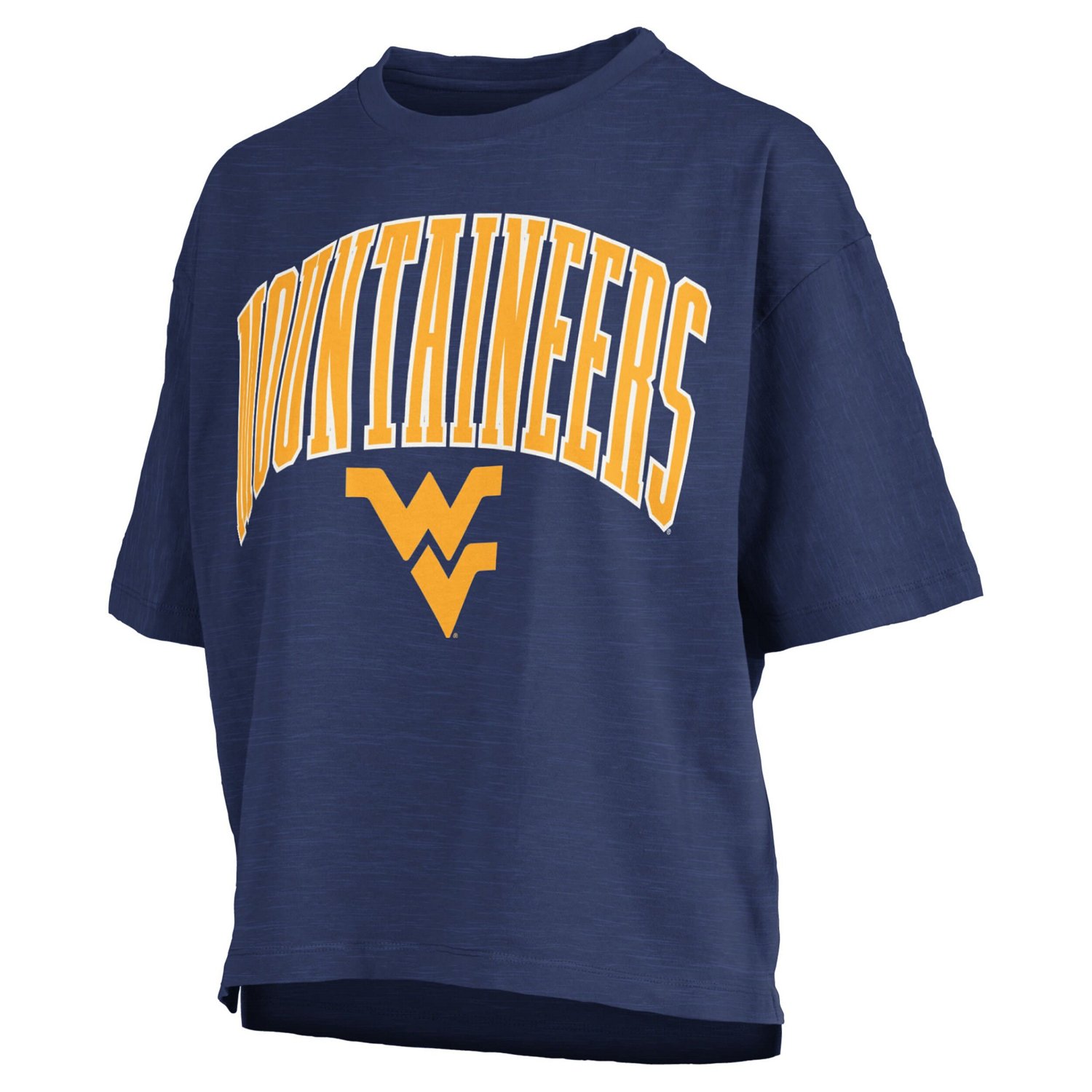 Pressbox West Virginia Mountaineers Nelson Arch Over Logo Waist Length Oversized Slub T-Shirt - view number 2