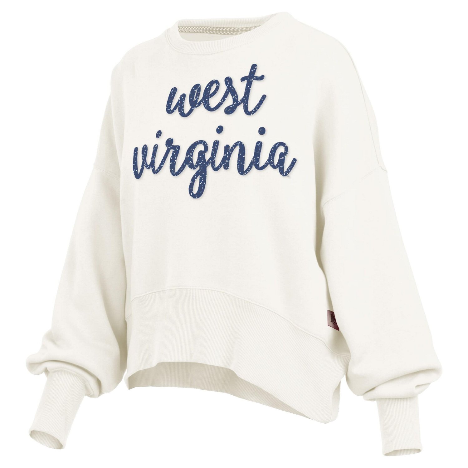 Pressbox West Virginia Mountaineers Oversized Chelsea Waist Length Pullover Sweatshirt - view number 2