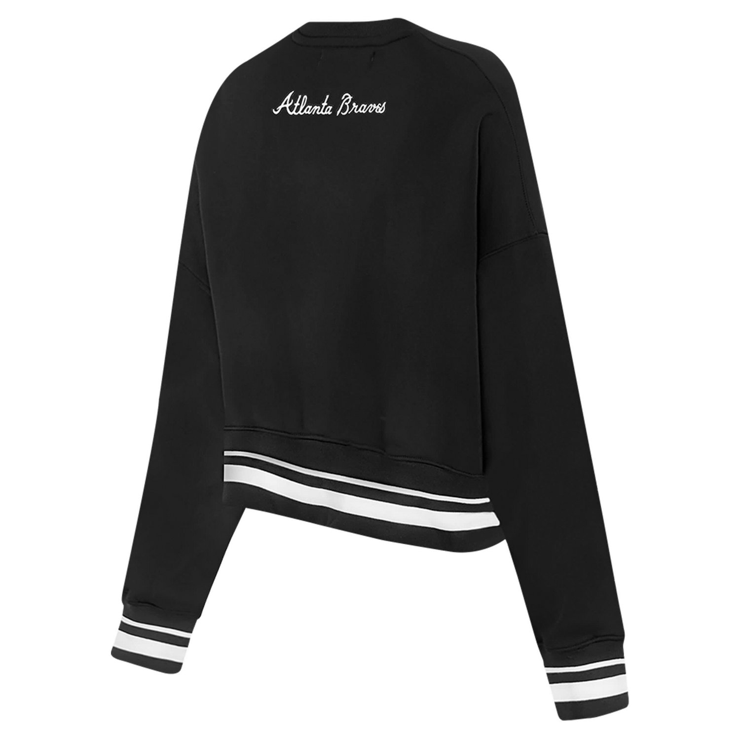 Pro Standard Atlanta Braves Pearl Cropped Pullover Sweatshirt