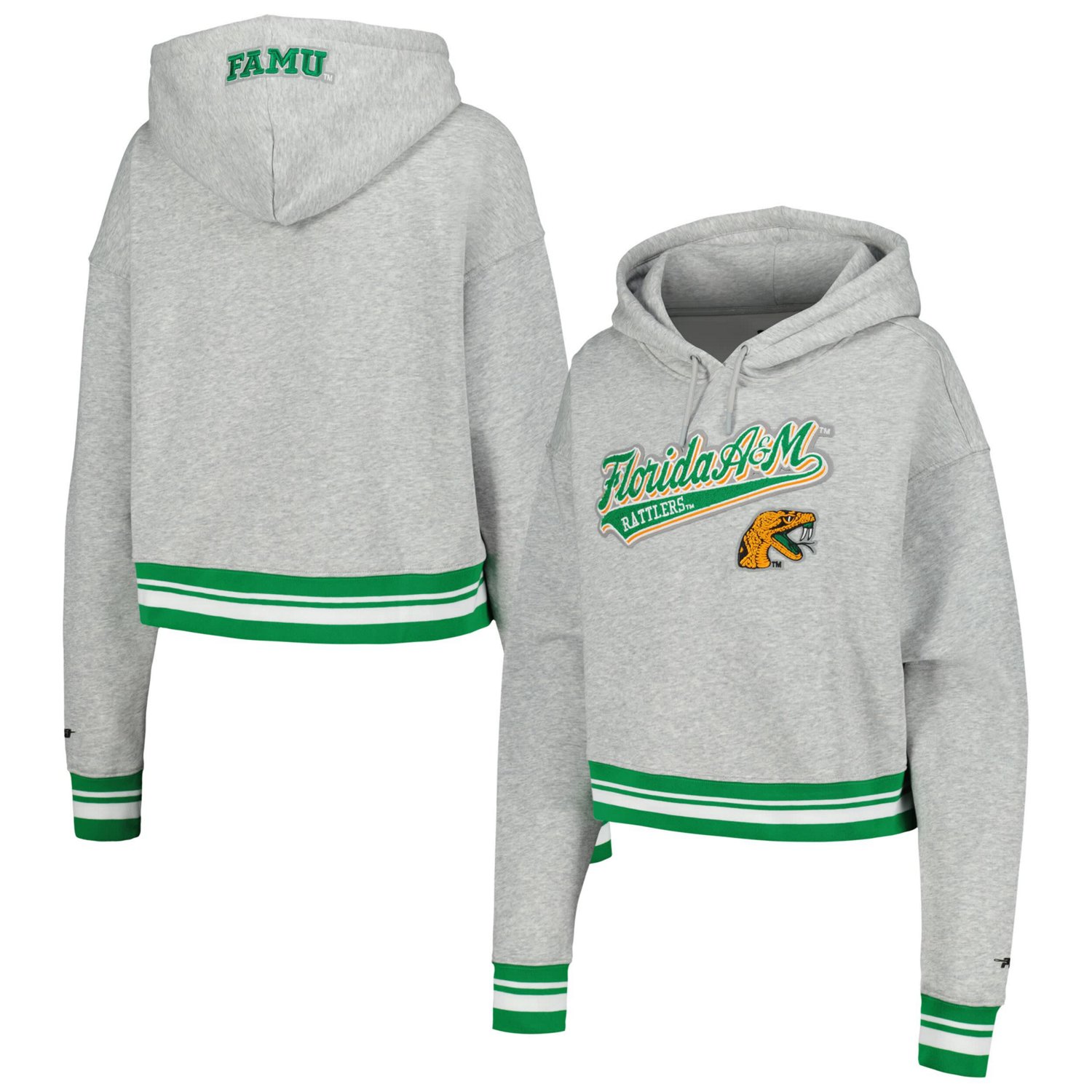 Pro Standard Florida AM Rattlers Script Tail Fleece Cropped Pullover Hoodie