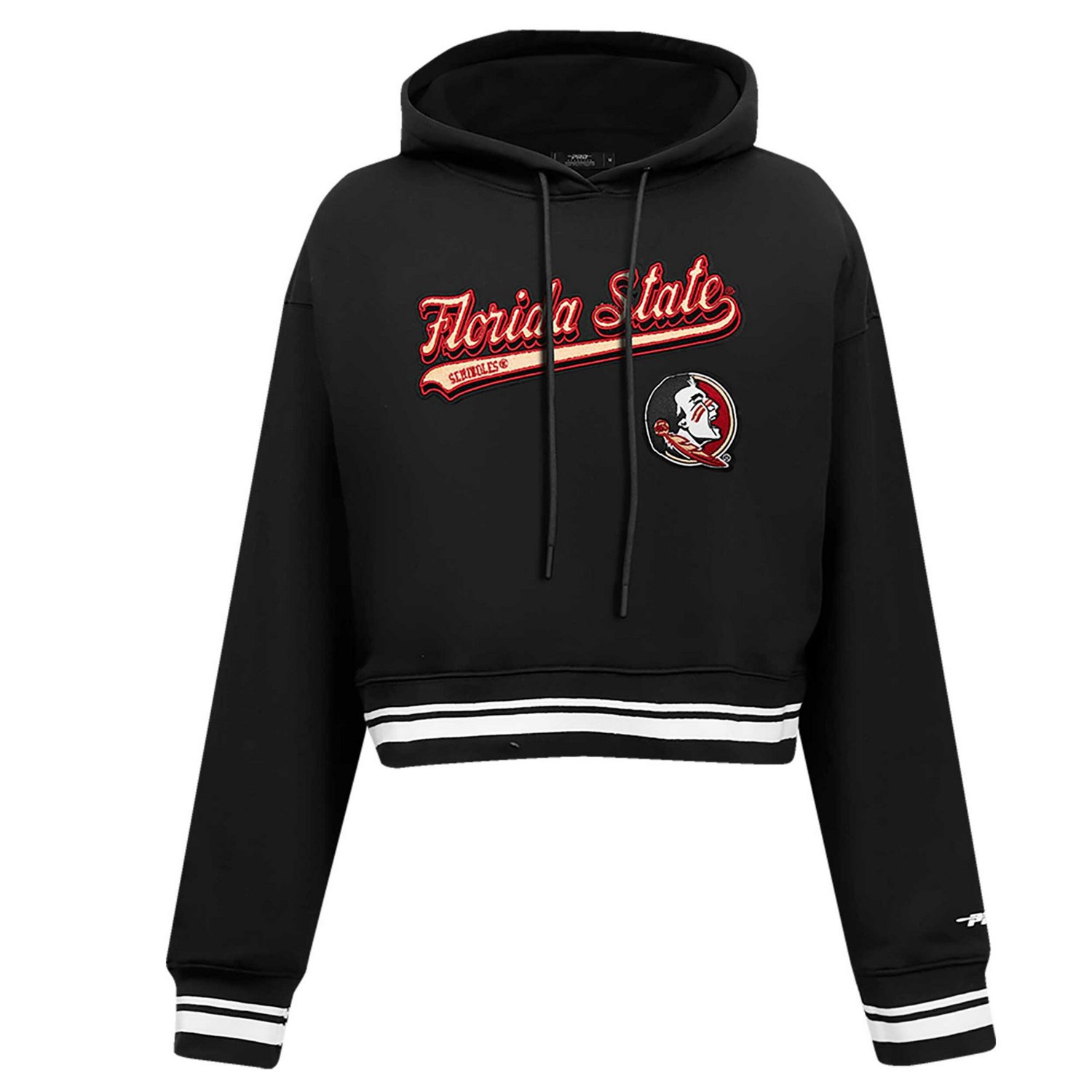 Pro Standard Florida State Seminoles Script Tail Fleece Cropped Pullover Hoodie - view number 3