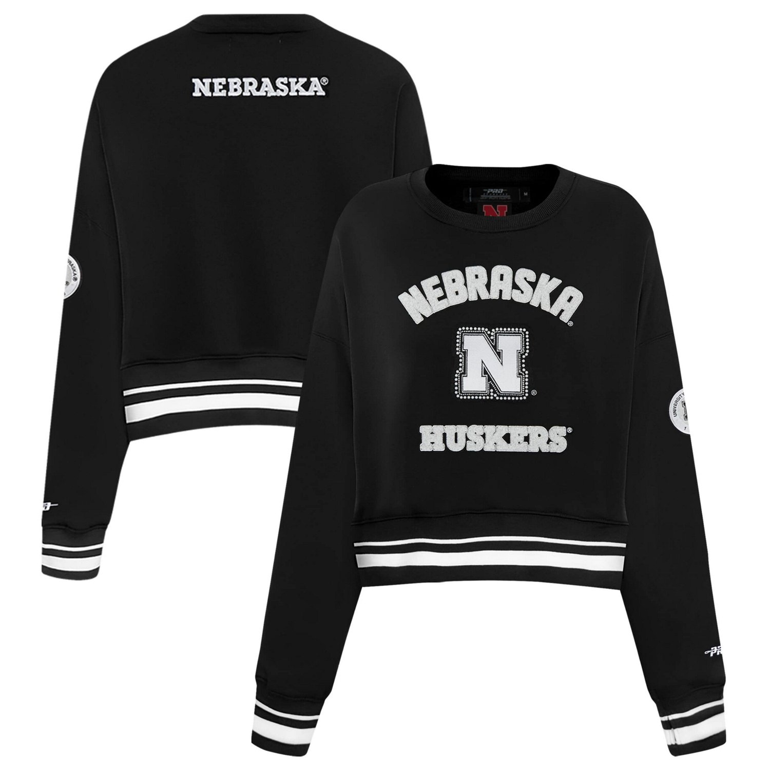 Pro Standard Nebraska Huskers Pearl Cropped Pullover Sweatshirt