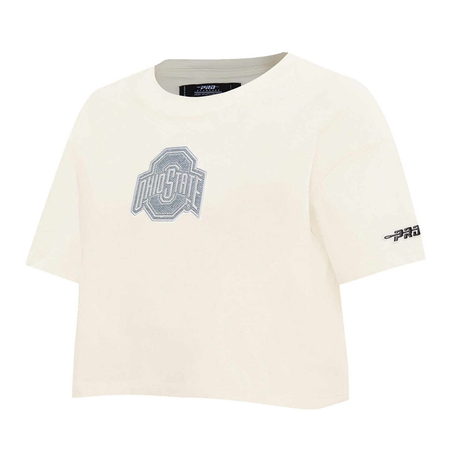 Pro Standard Ohio State Buckeyes Reverse French Terry Boxy Cropped T-Shirt