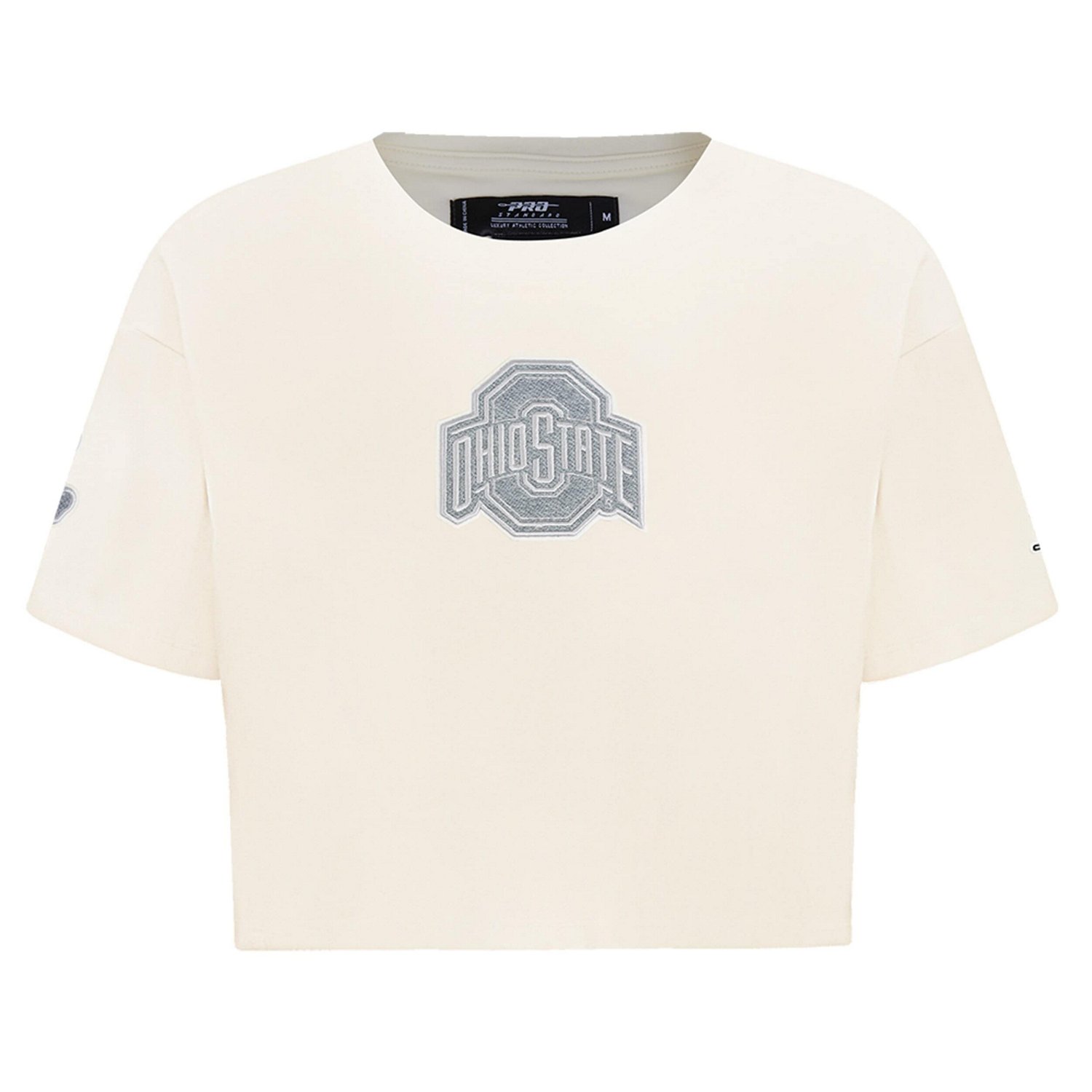 Pro Standard Ohio State Buckeyes Reverse French Terry Boxy Cropped T-Shirt - view number 3