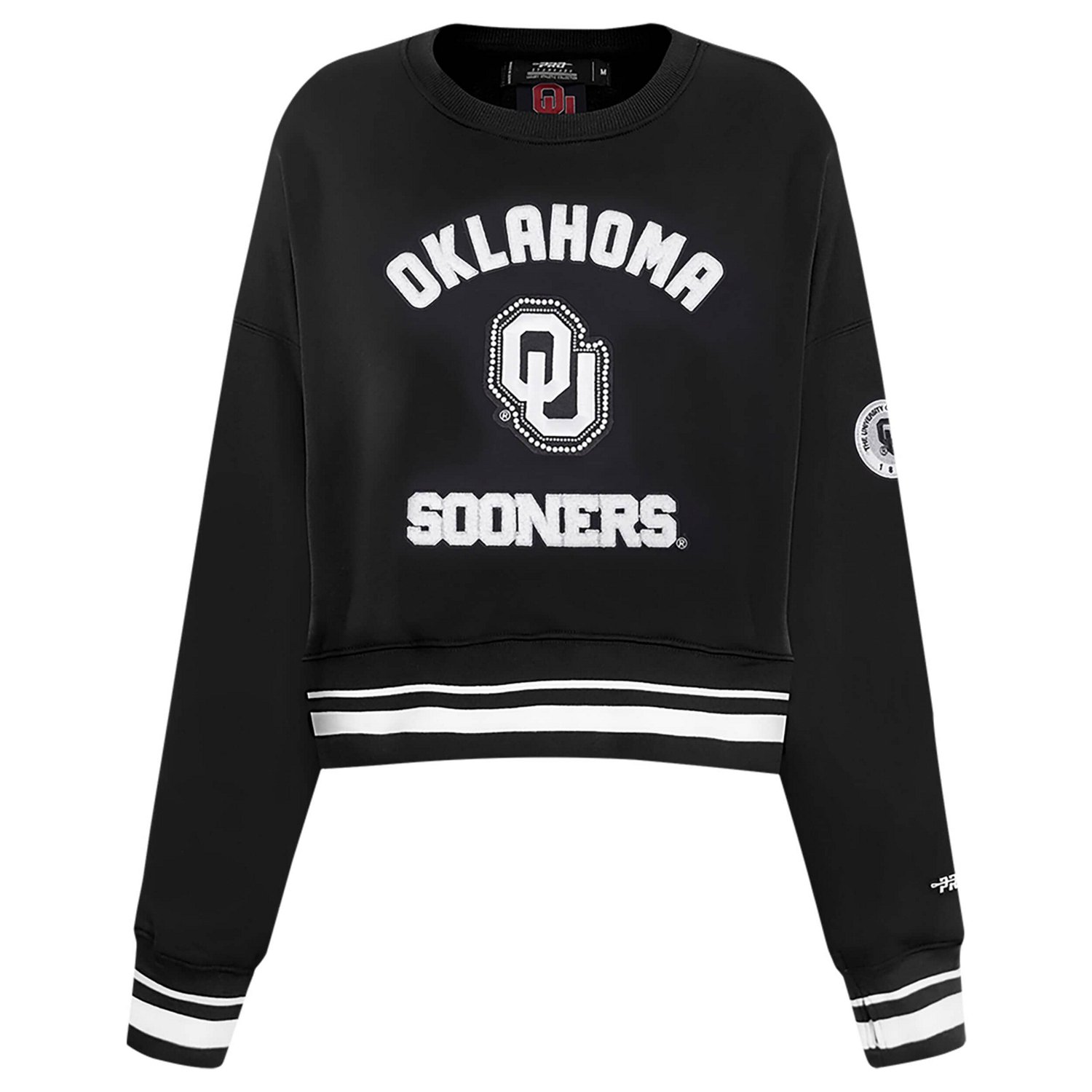 Pro Standard Oklahoma Sooners Pearl Cropped Pullover Sweatshirt - view number 2