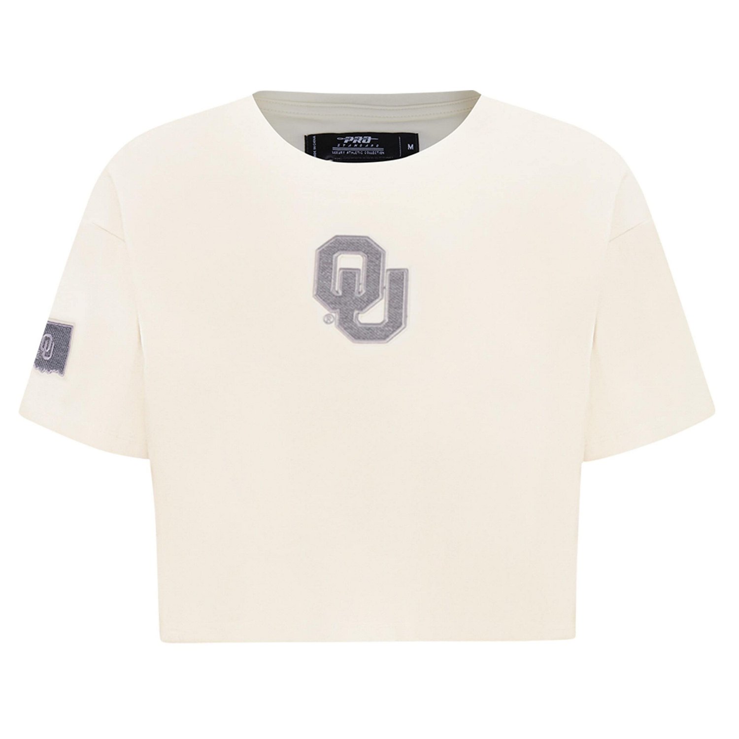 Pro Standard Oklahoma Sooners Reverse French Terry Boxy Cropped T-Shirt