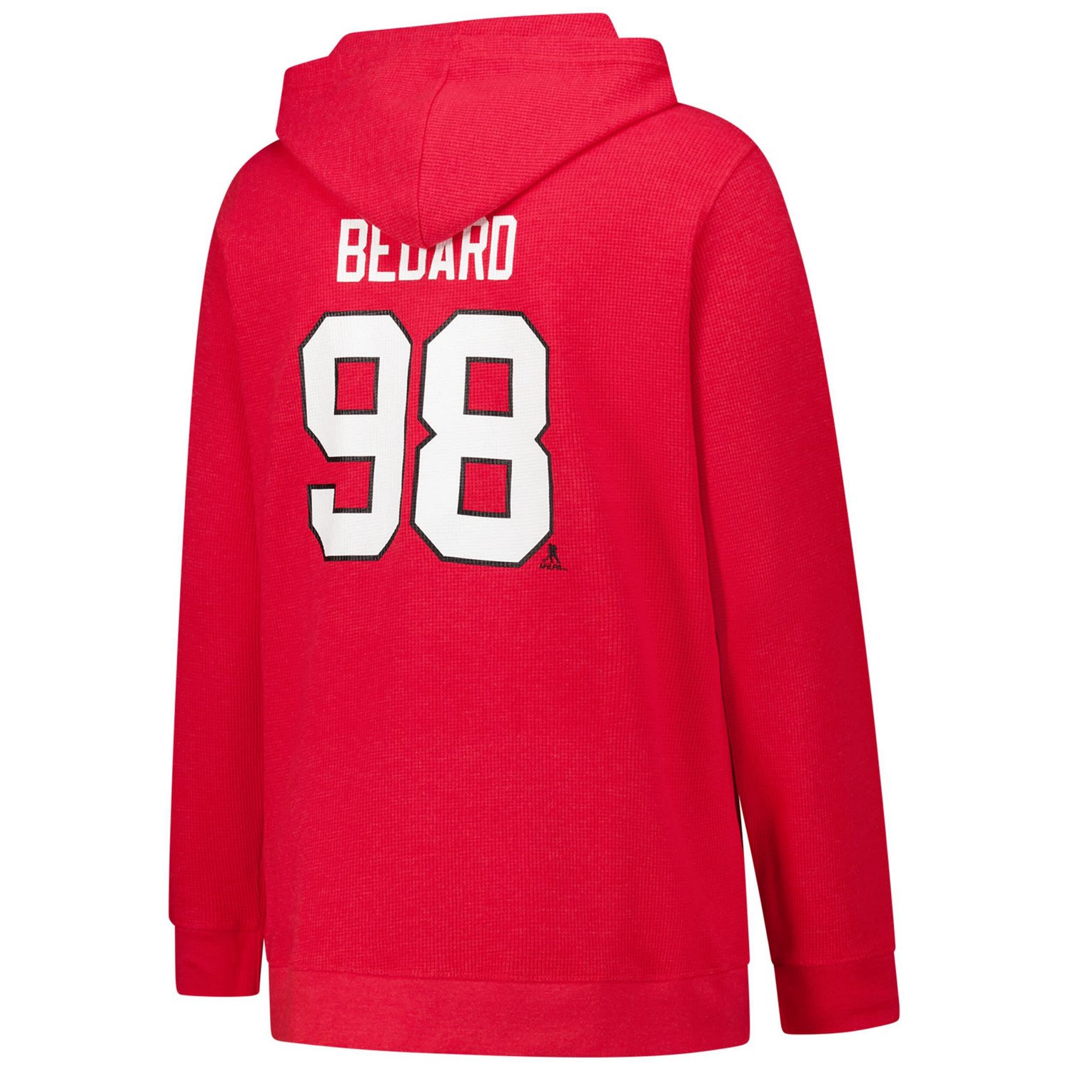 Profile Connor Bedard Chicago Blackhawks Plus Size Name  Number Thermal Pullover Hoodie                                          - view number 3