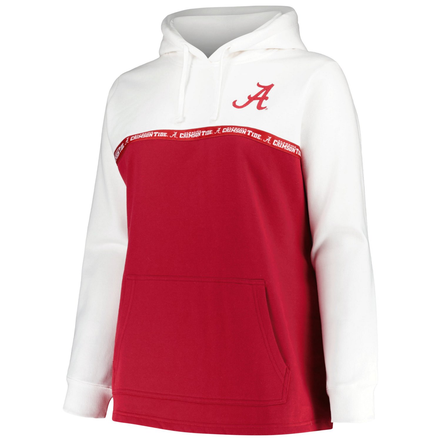 Profile Crimson Alabama Crimson Tide Plus Size Taping Pullover Hoodie - view number 2