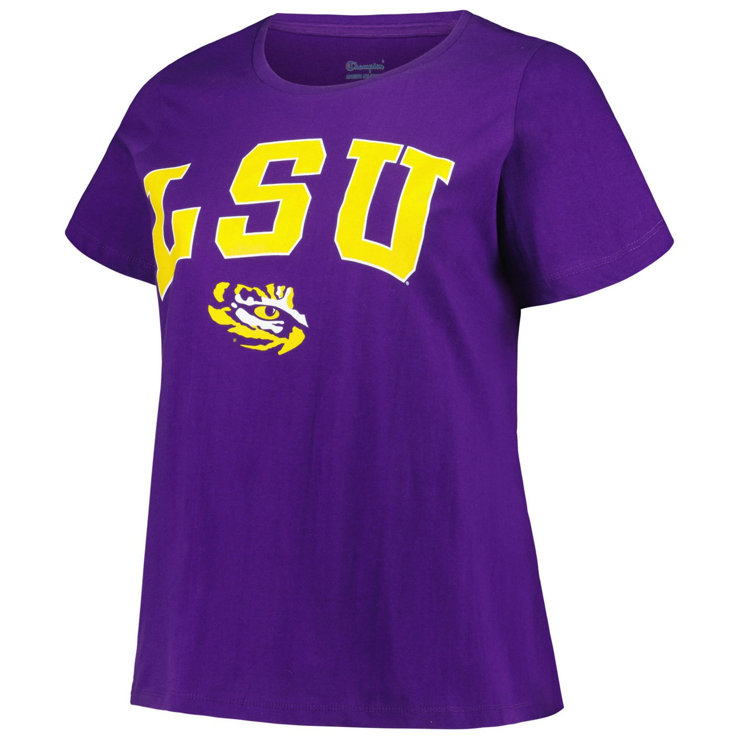 Profile LSU Tigers Plus Arch Over Logo Scoop Neck T-Shirt