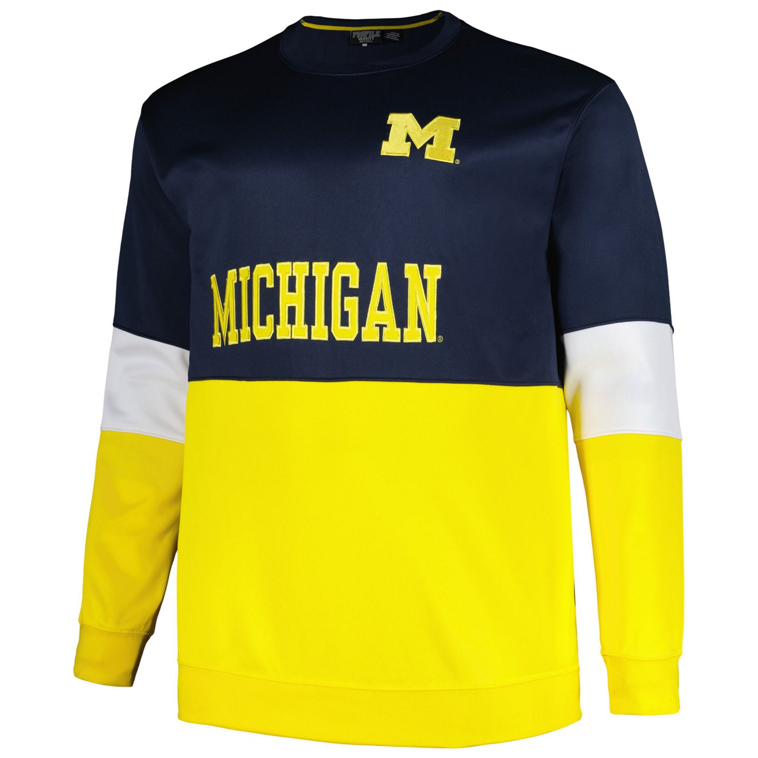 Profile Michigan Wolverines Big  Tall Fleece Pullover Sweatshirt - view number 2
