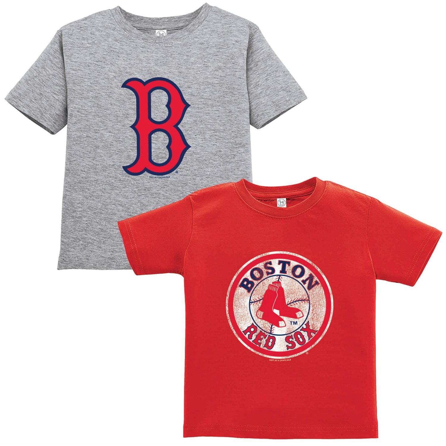 Soft as a Grape Gray Boston Sox Cooperstown Collection Two-Pack T-Shirt Set
