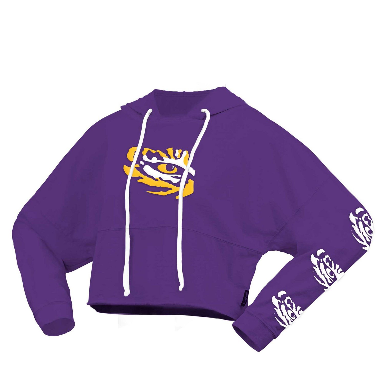 Spirit Jersey LSU Tigers Oversized Cropped Pullover Hoodie                                                                       - view number 2