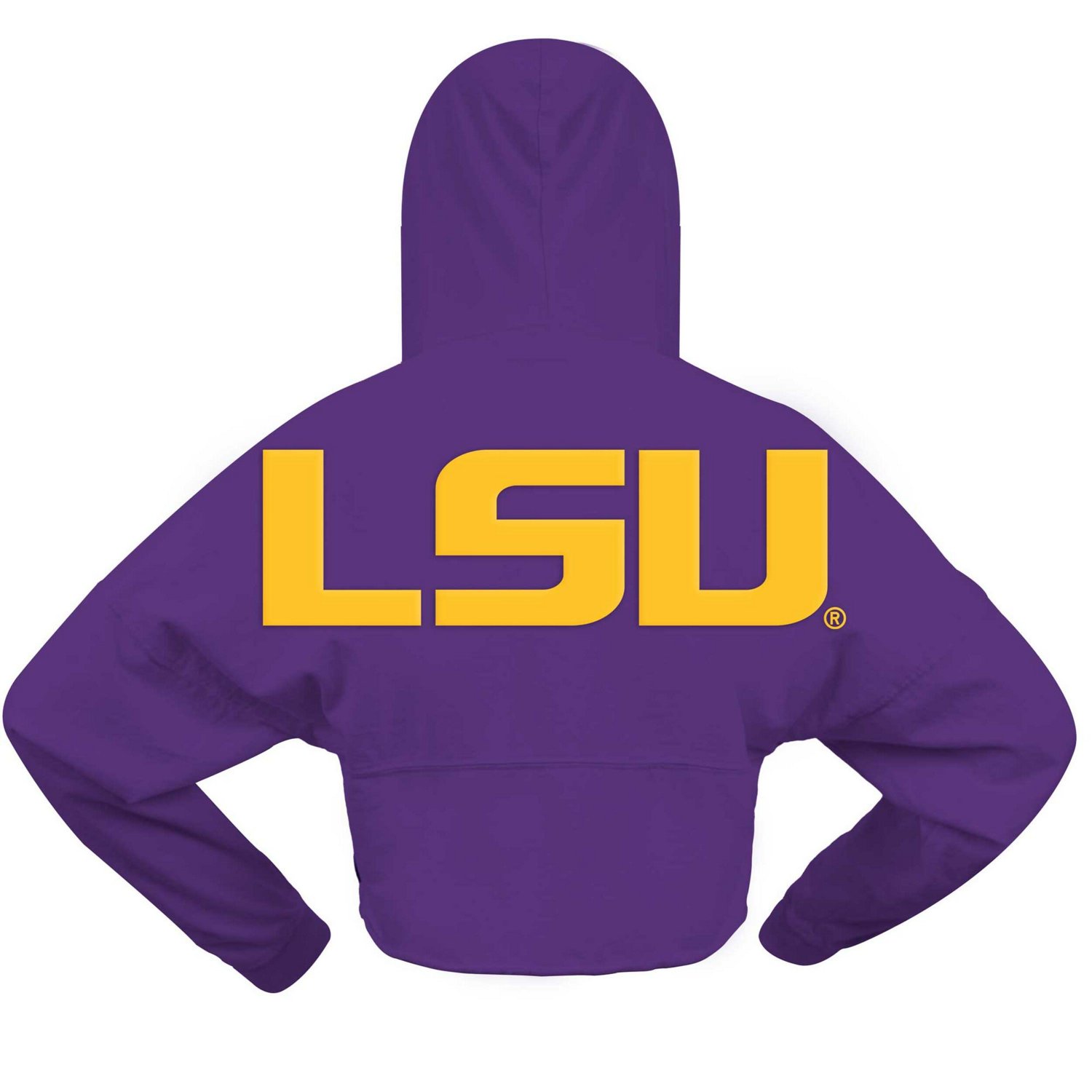 Spirit Jersey LSU Tigers Oversized Cropped Pullover Hoodie                                                                       - view number 3