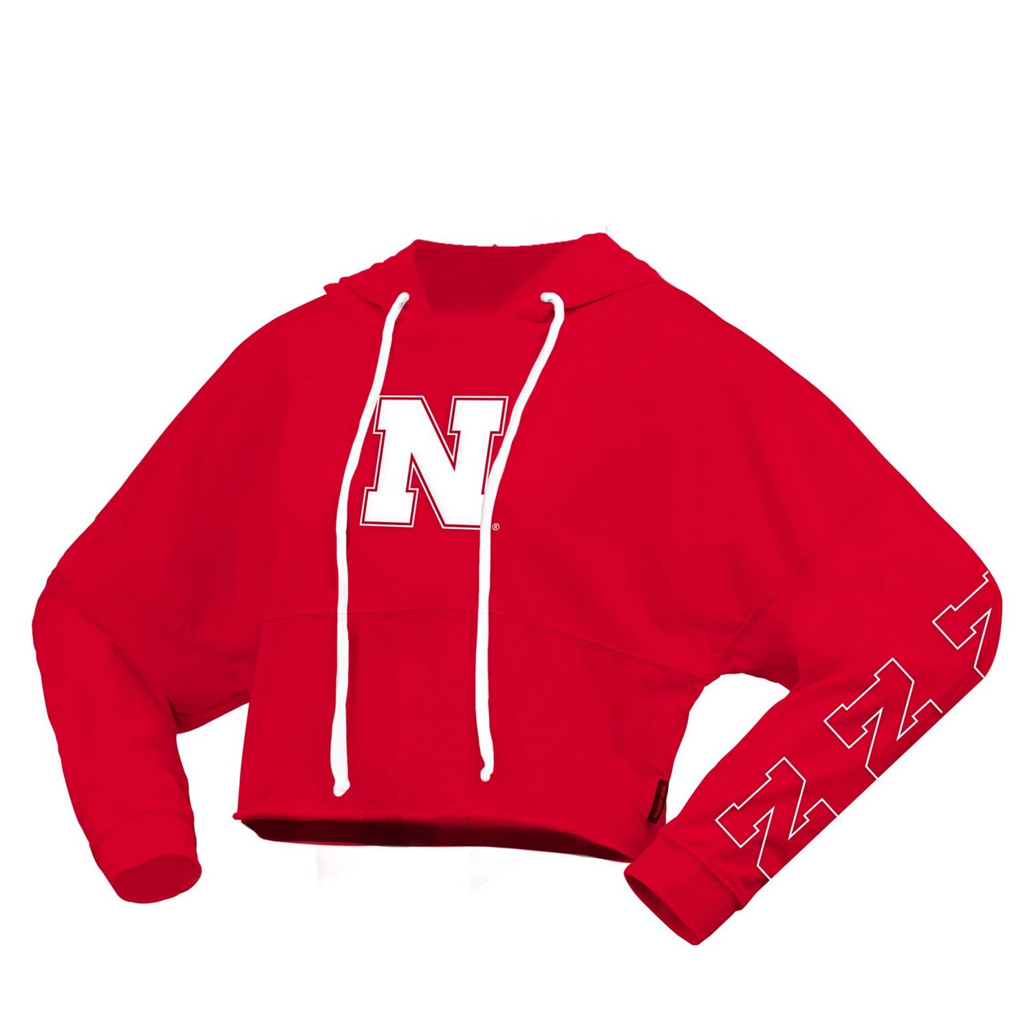 Spirit Jersey Nebraska Huskers Oversized Cropped Pullover Hoodie                                                                 - view number 2