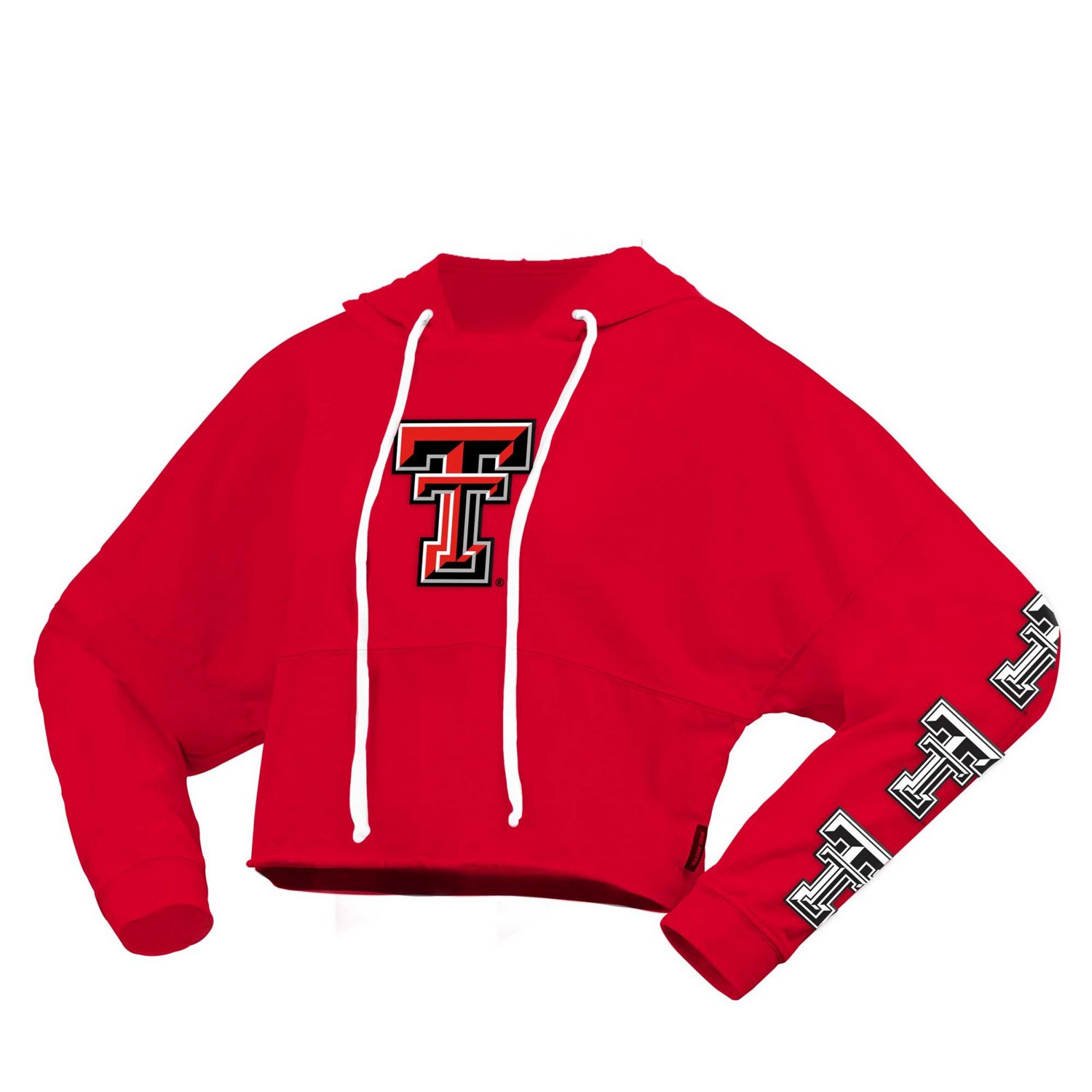 Spirit Jersey Texas Tech Raiders Oversized Cropped Pullover Hoodie - view number 2