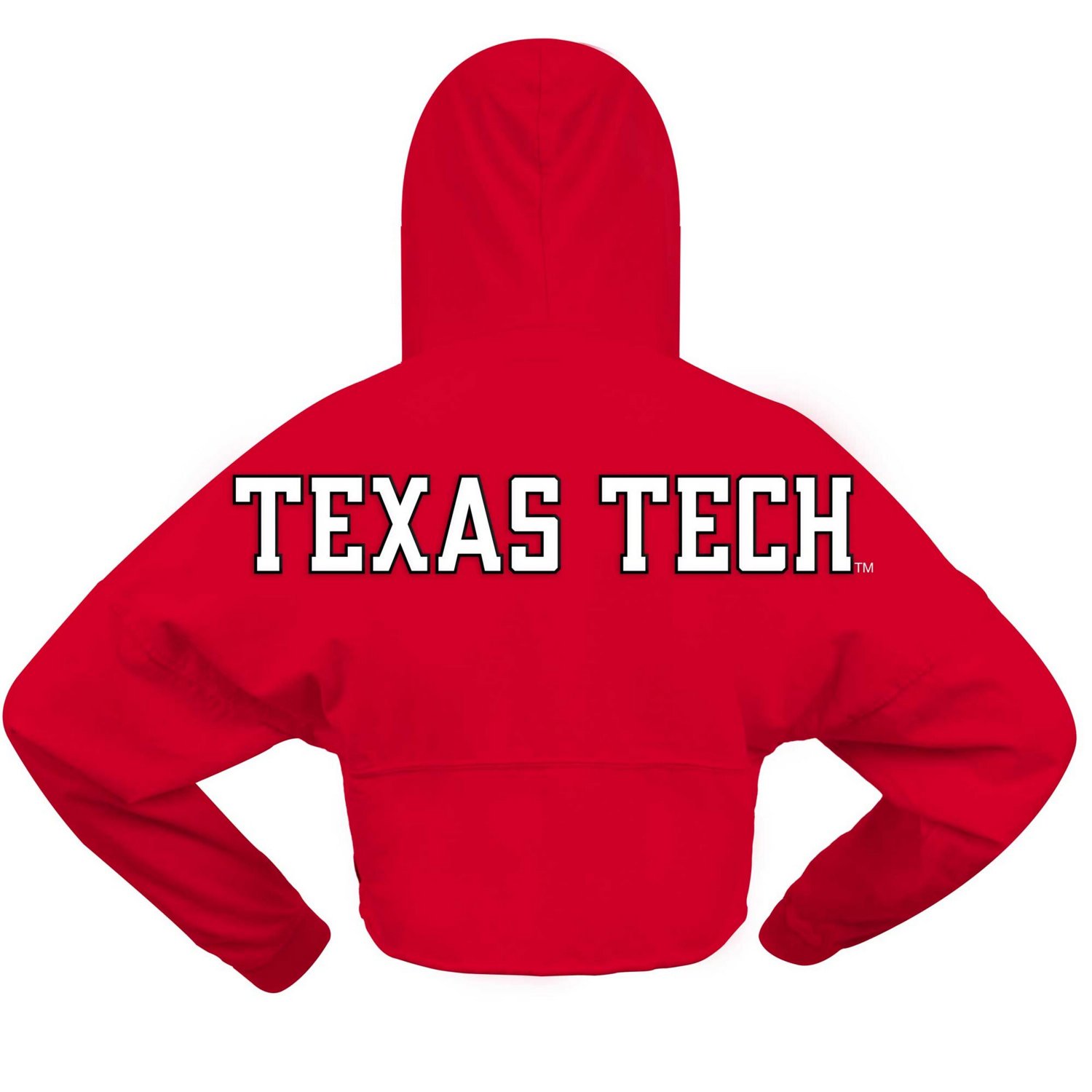 Spirit Jersey Texas Tech Raiders Oversized Cropped Pullover Hoodie - view number 3