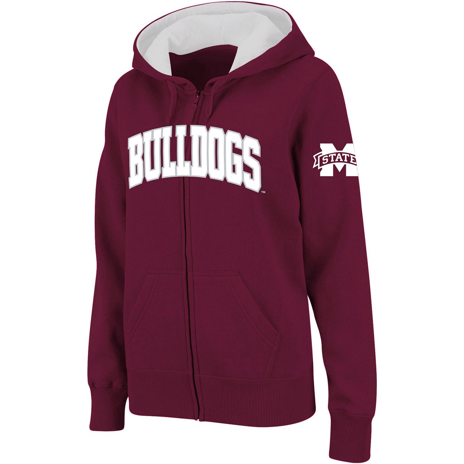 Stadium Athletic Mississippi State Bulldogs Arched Name Full-Zip Hoodie