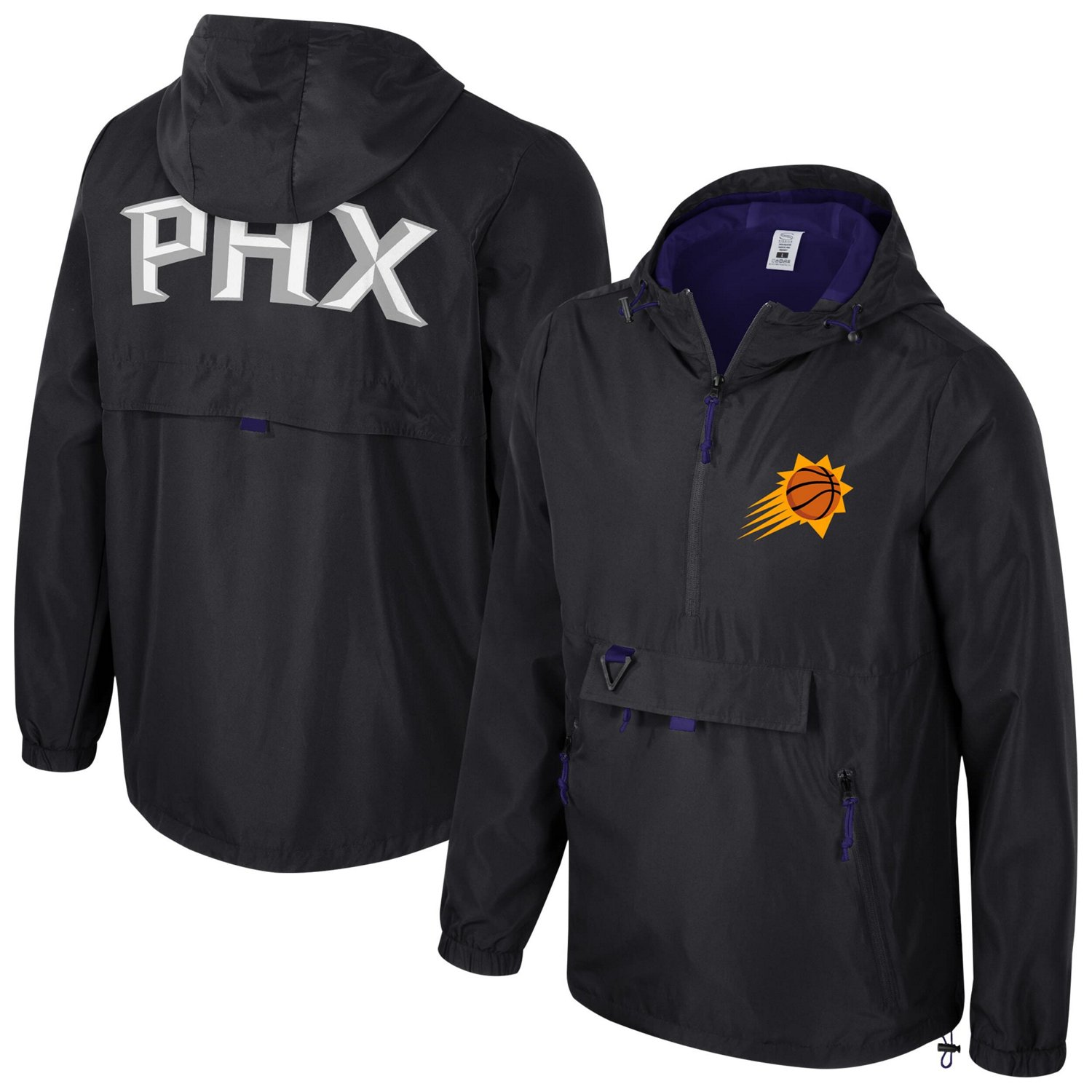 Stadium Essentials Adults' Phoenix Suns Compete 1/4 Zip Windbreaker Jacket - view number 1