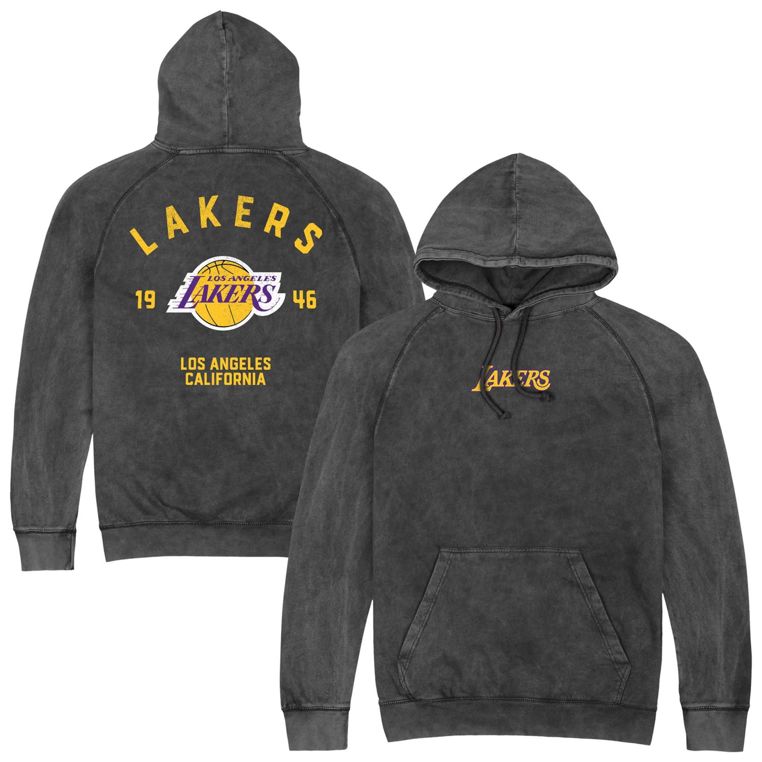 Stadium Essentials Los Angeles Lakers Vintage Raglan Pullover Hoodie - view number 1